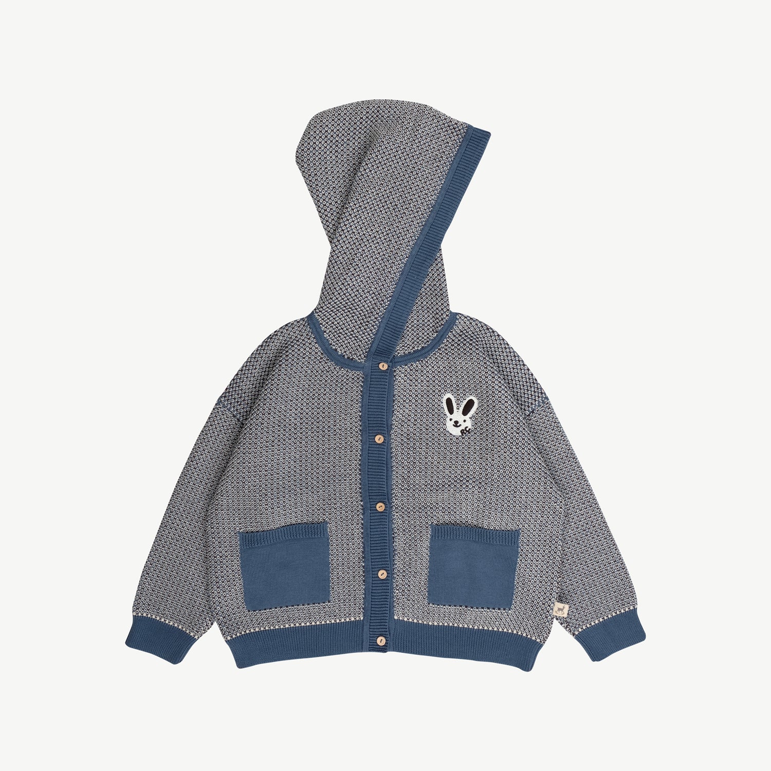 Cardigan Tejido con Capucha ‘Multi' Blue Mirage