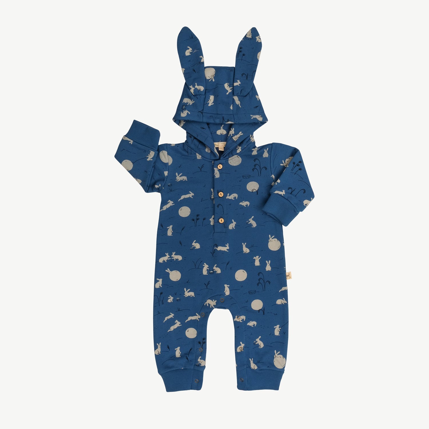 Enterizo con Capucha de Conejo ‘Moonlit Usagi’ (Conejos) Dark Blue