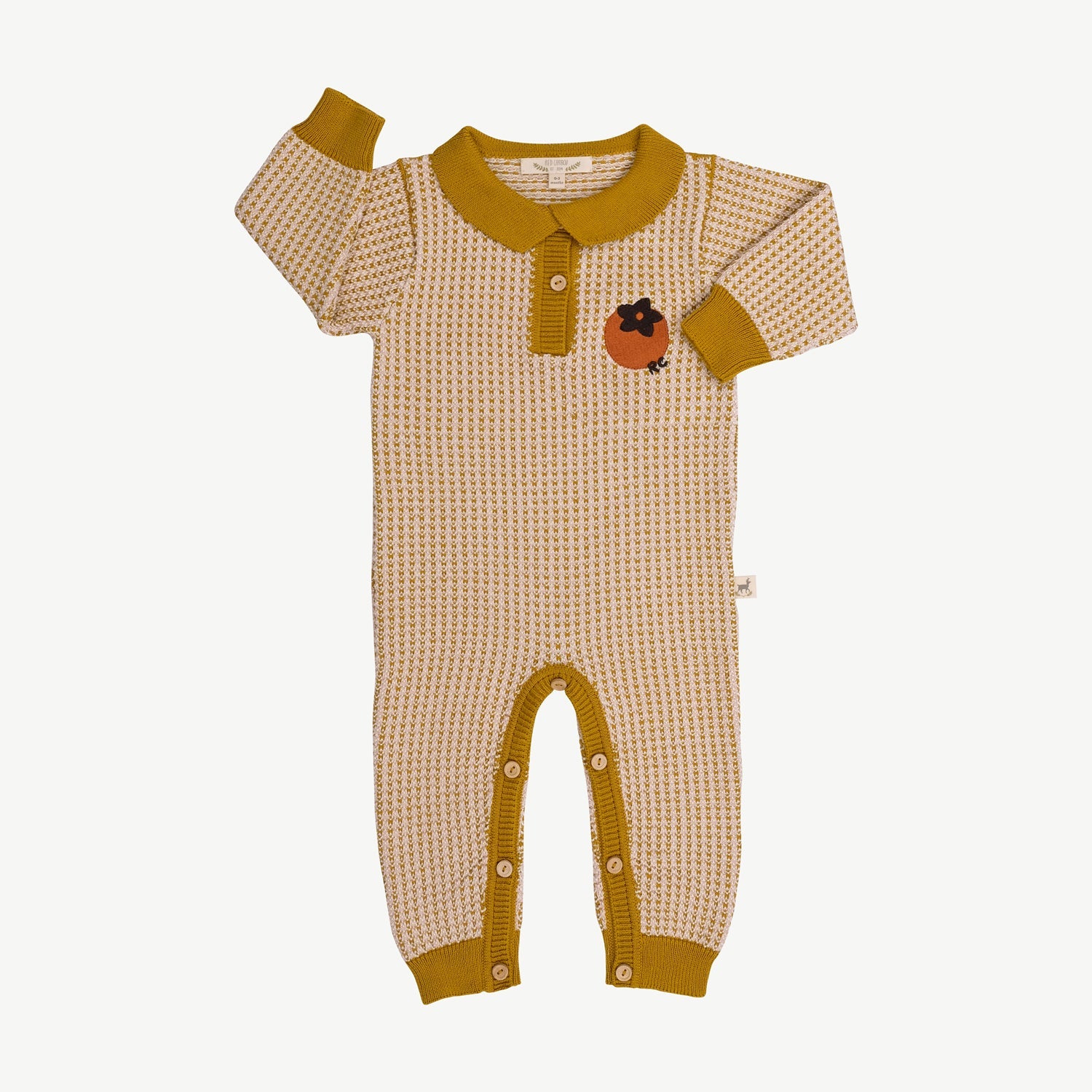 Enterizo Tejido de Bebé ‘Multi' Mustard