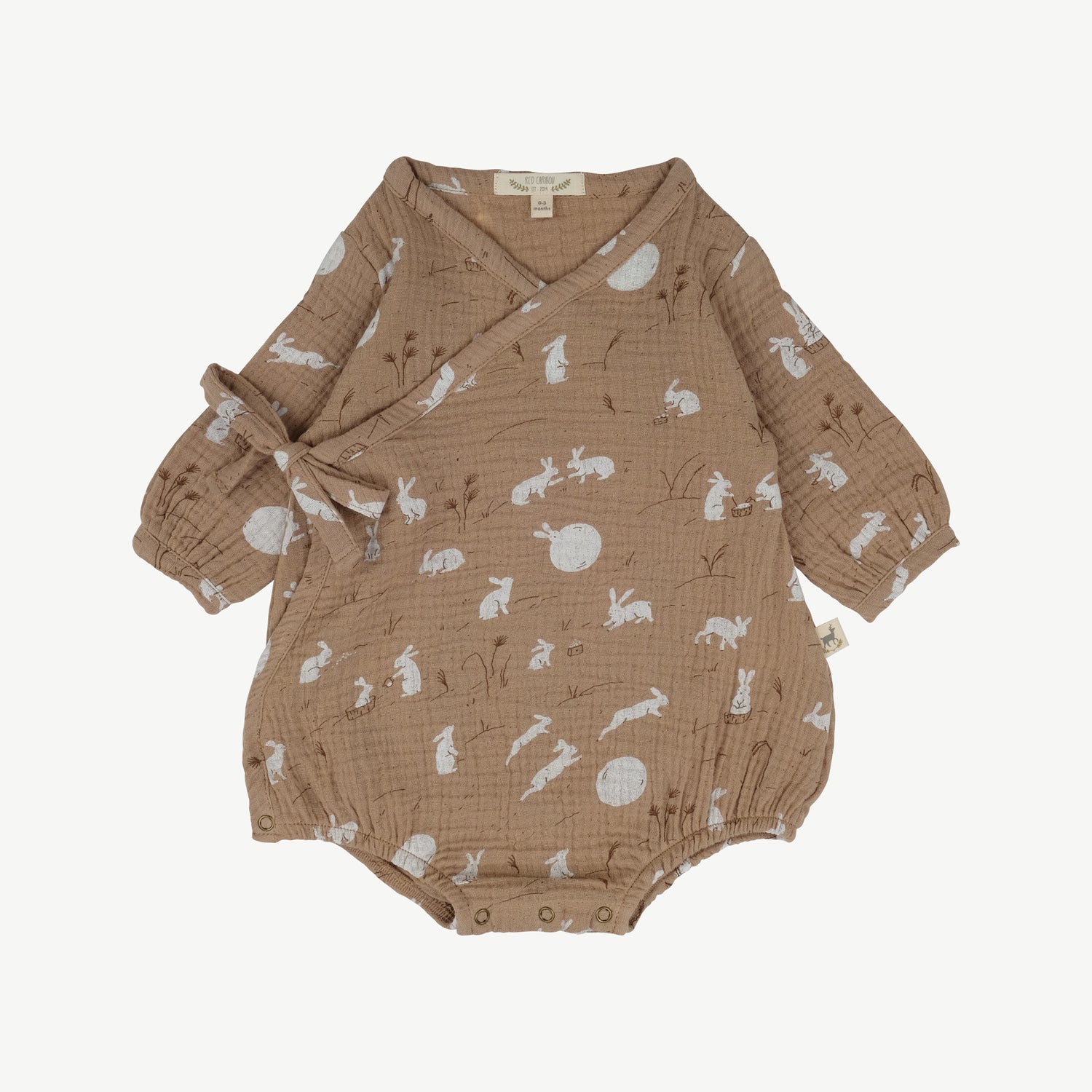 Body de Muselina ‘Moonlit Usagi’ (Conejos) Café Cream