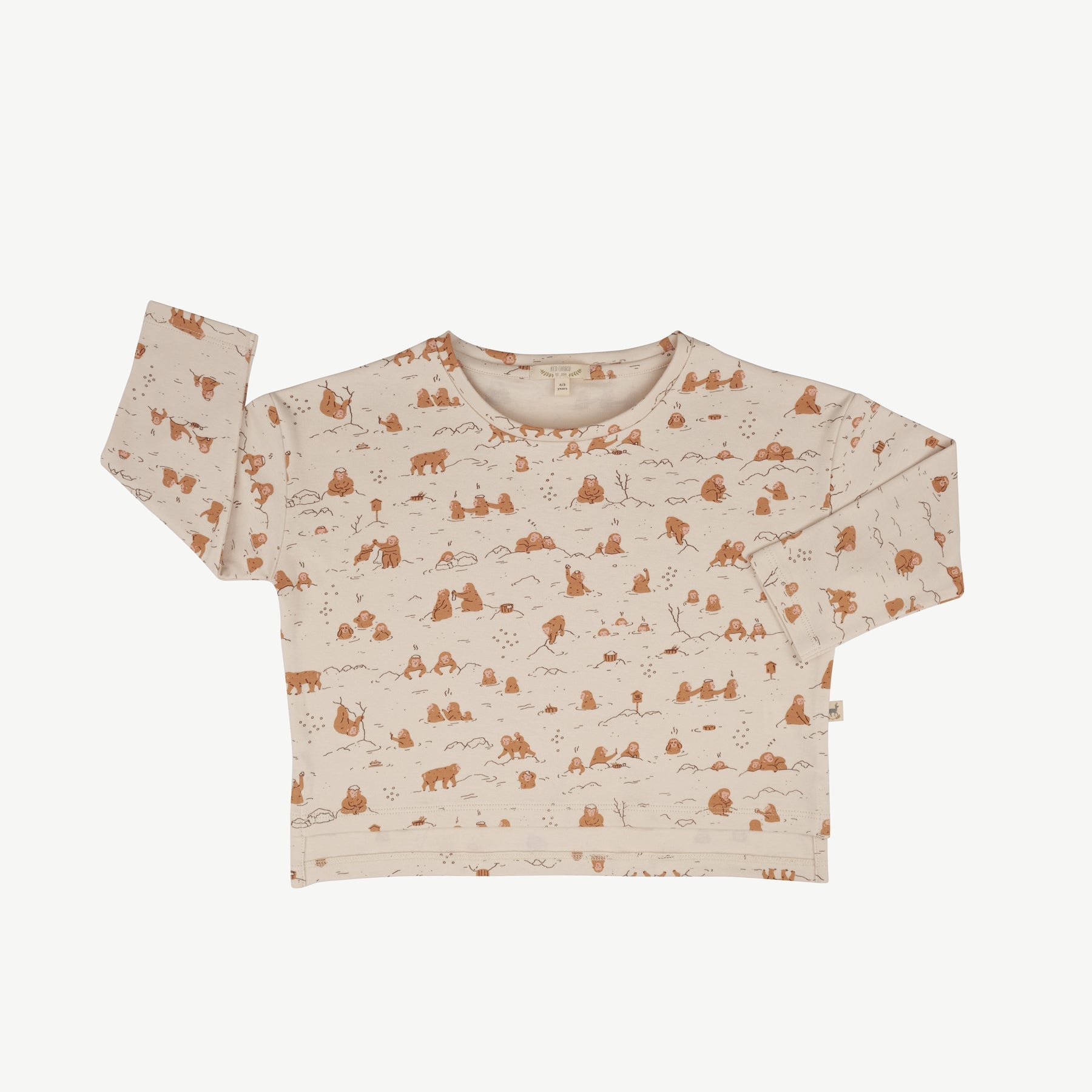 Polo Holgado 'Monkey Snow Day' (Monos) Sandshell