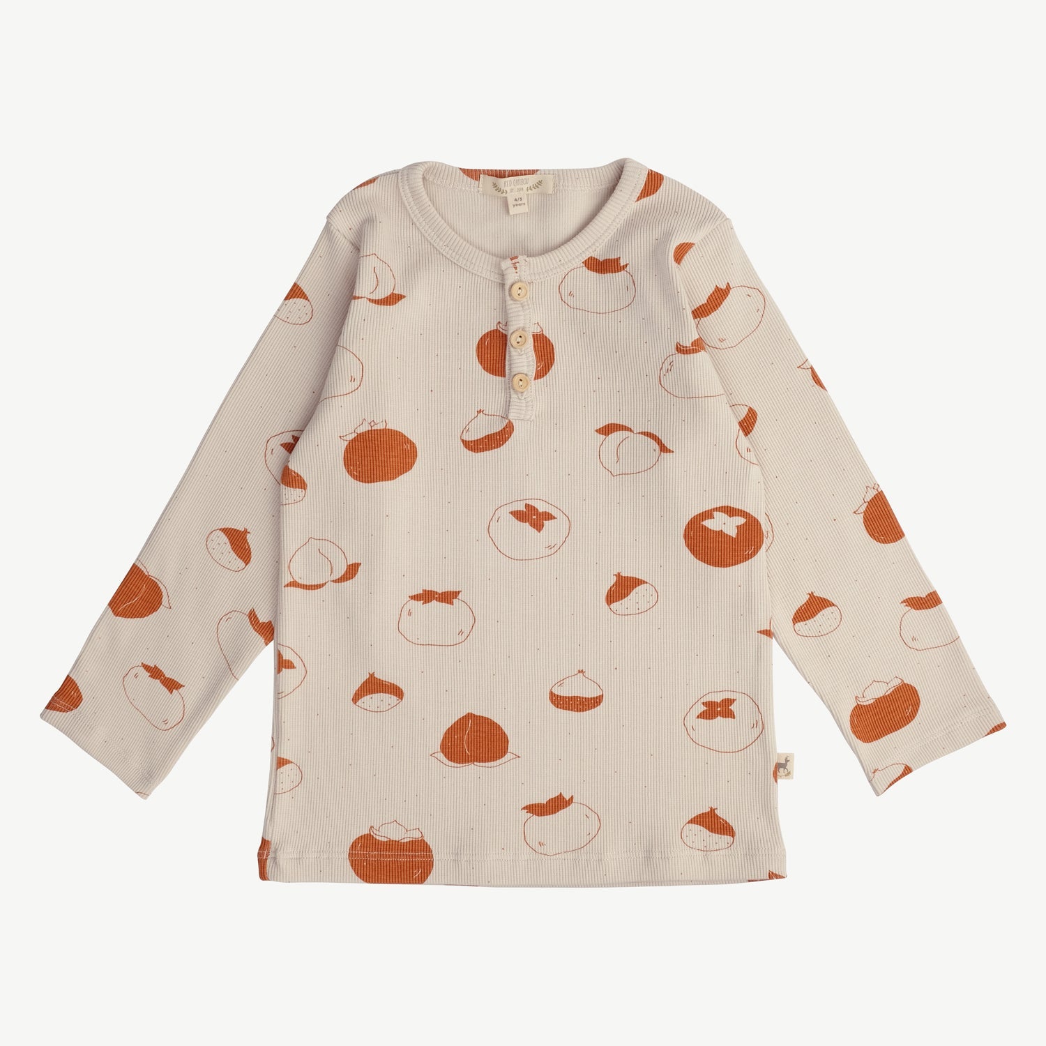 Polo Henley de Rib ‘Fruitful Patience' (Frutos) White Sand