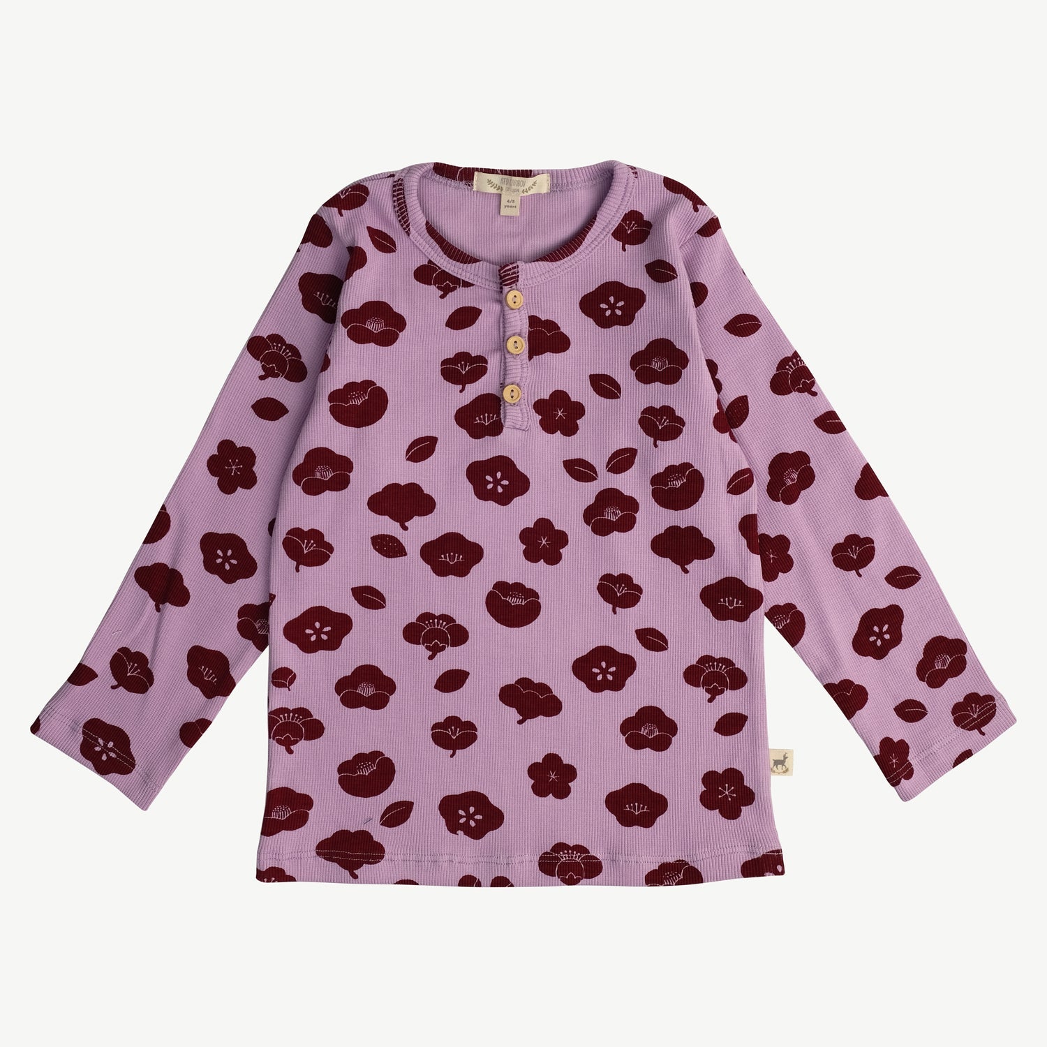 Polo Henley de Rib ‘Plums in Bloom' (Flores) Lupine