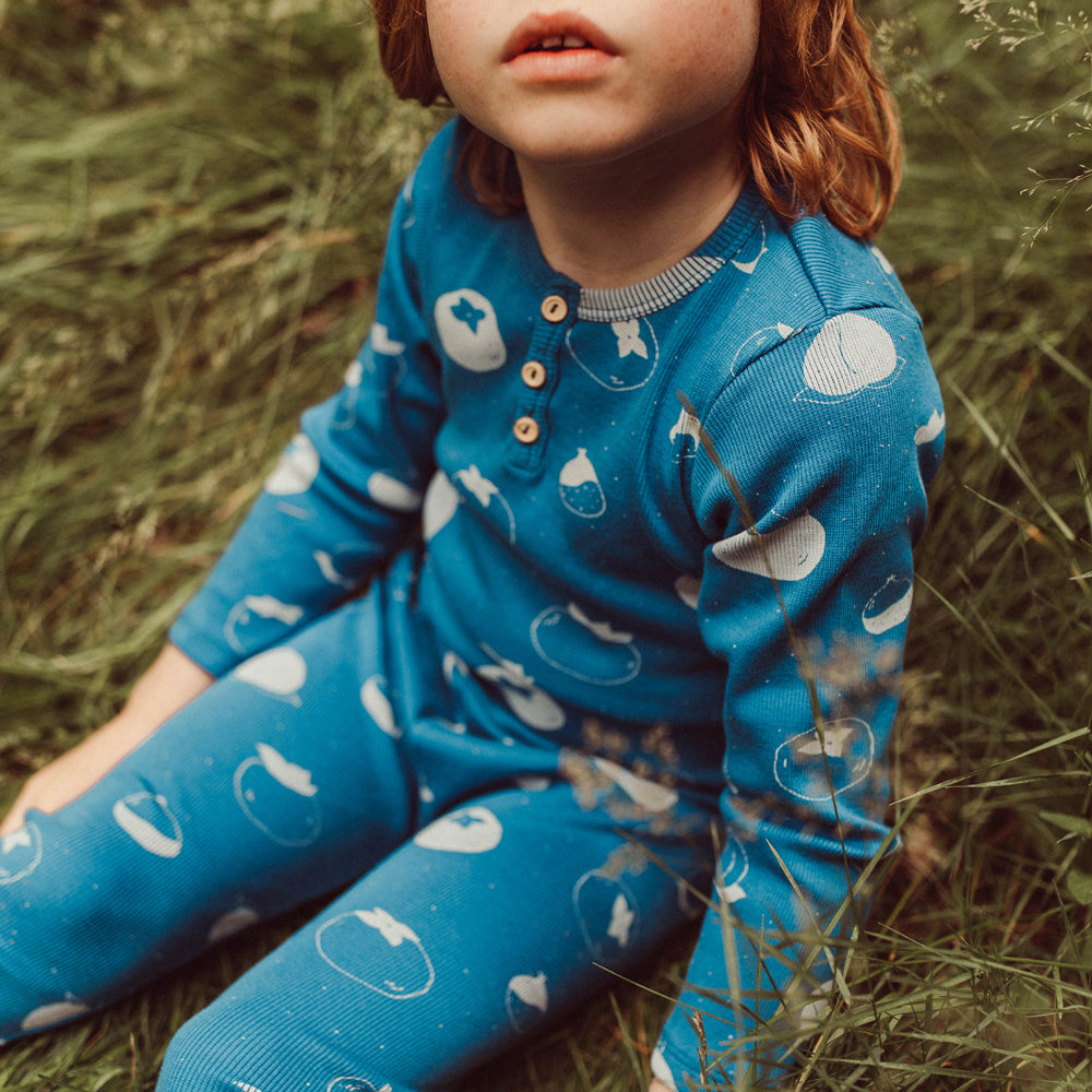 Leggins de Rib ‘Fruitful Patience' (Frutos) Dark Blue
