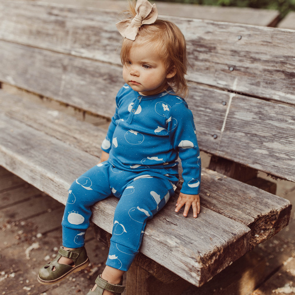 Leggins de Rib ‘Fruitful Patience' (Frutos) Dark Blue