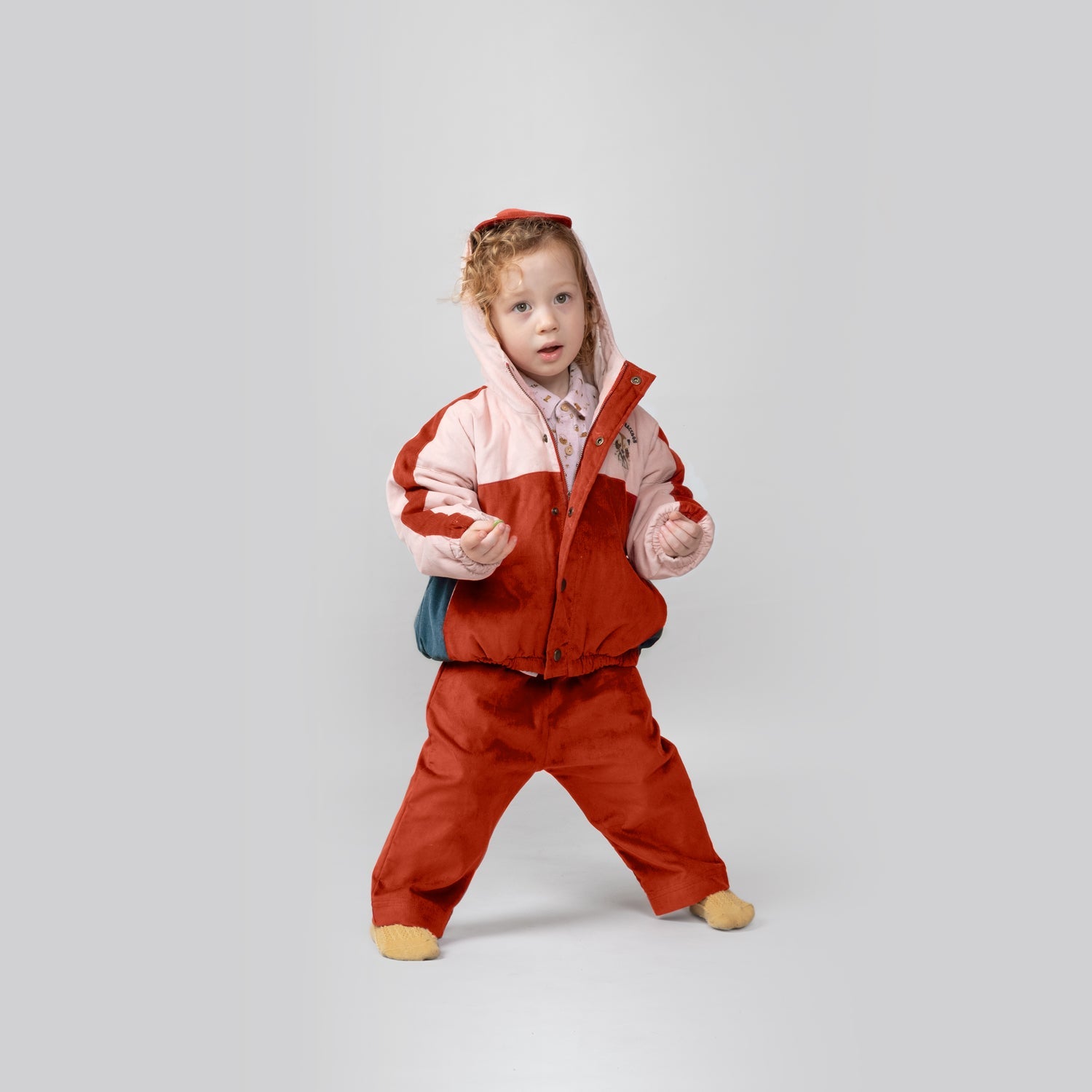 Casaca de corduroy 'amazed racoon' cameo rose