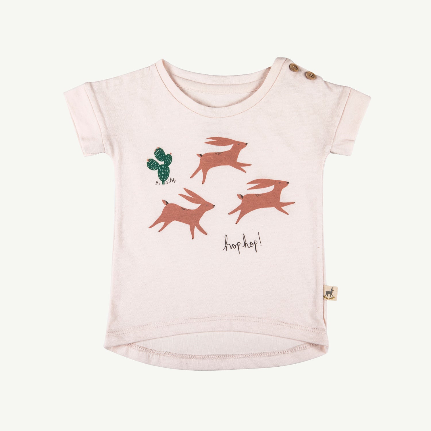 Polo espalda larga 'hop hop' blush