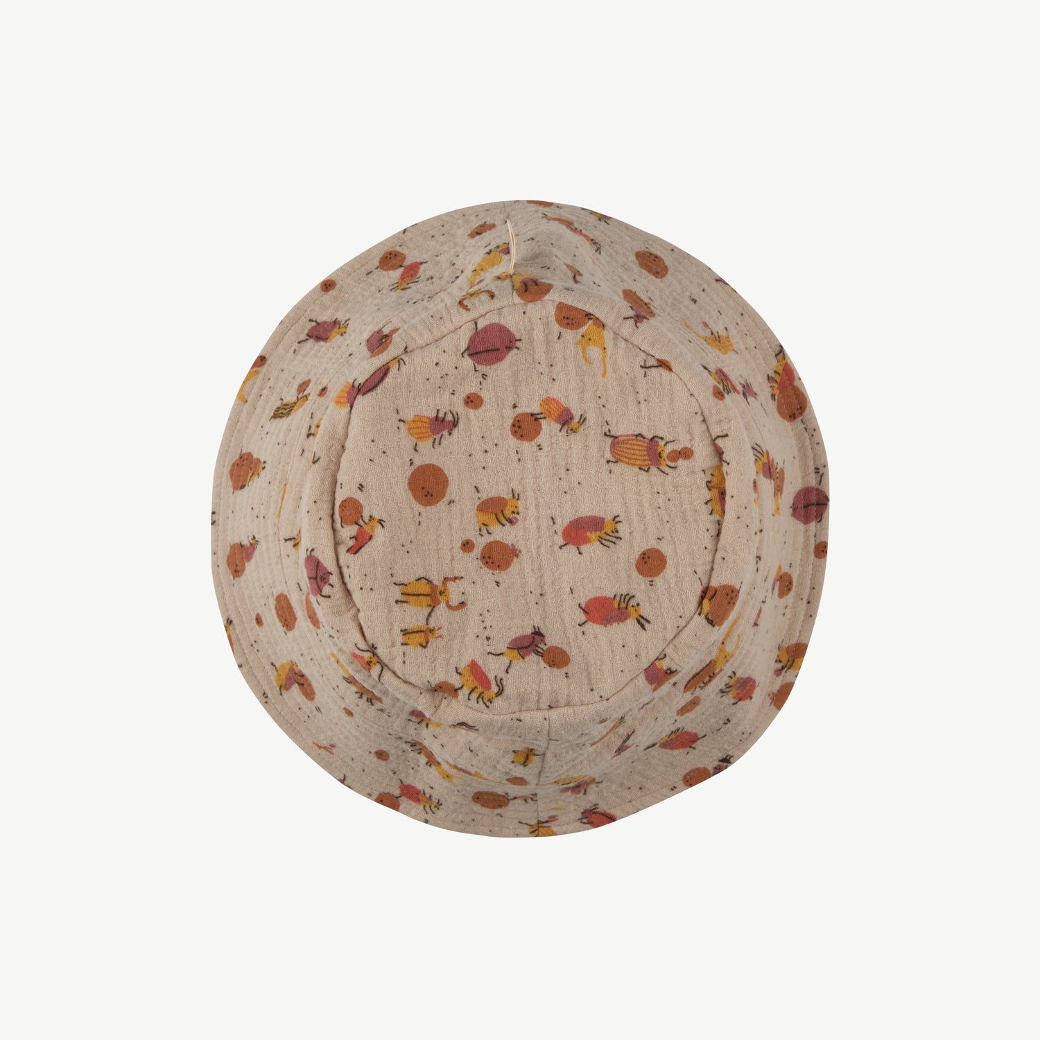 Gorro de muselina 'juggling beetles' white sand