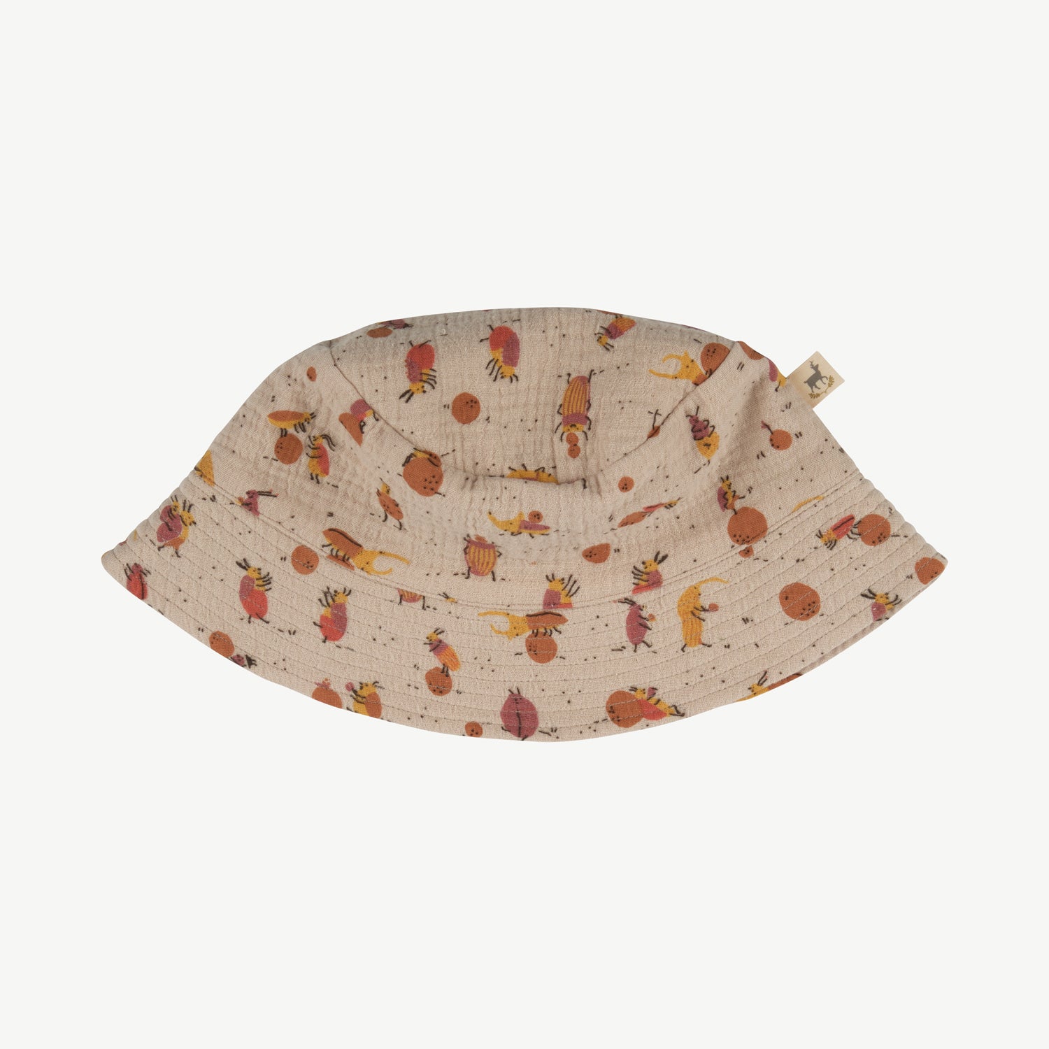 Gorro de muselina 'juggling beetles' white sand