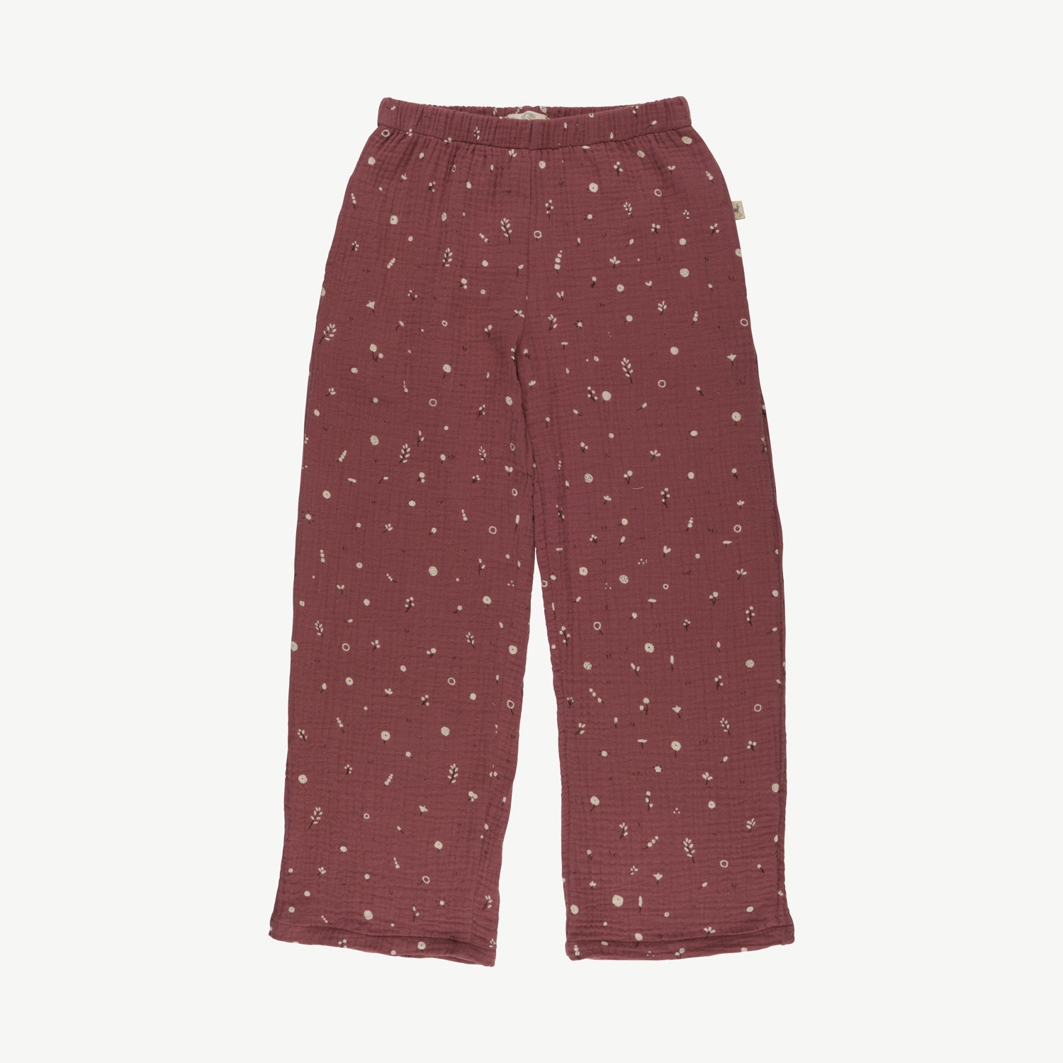Pantalón de Muselina 'dusty bloom' light mahogany