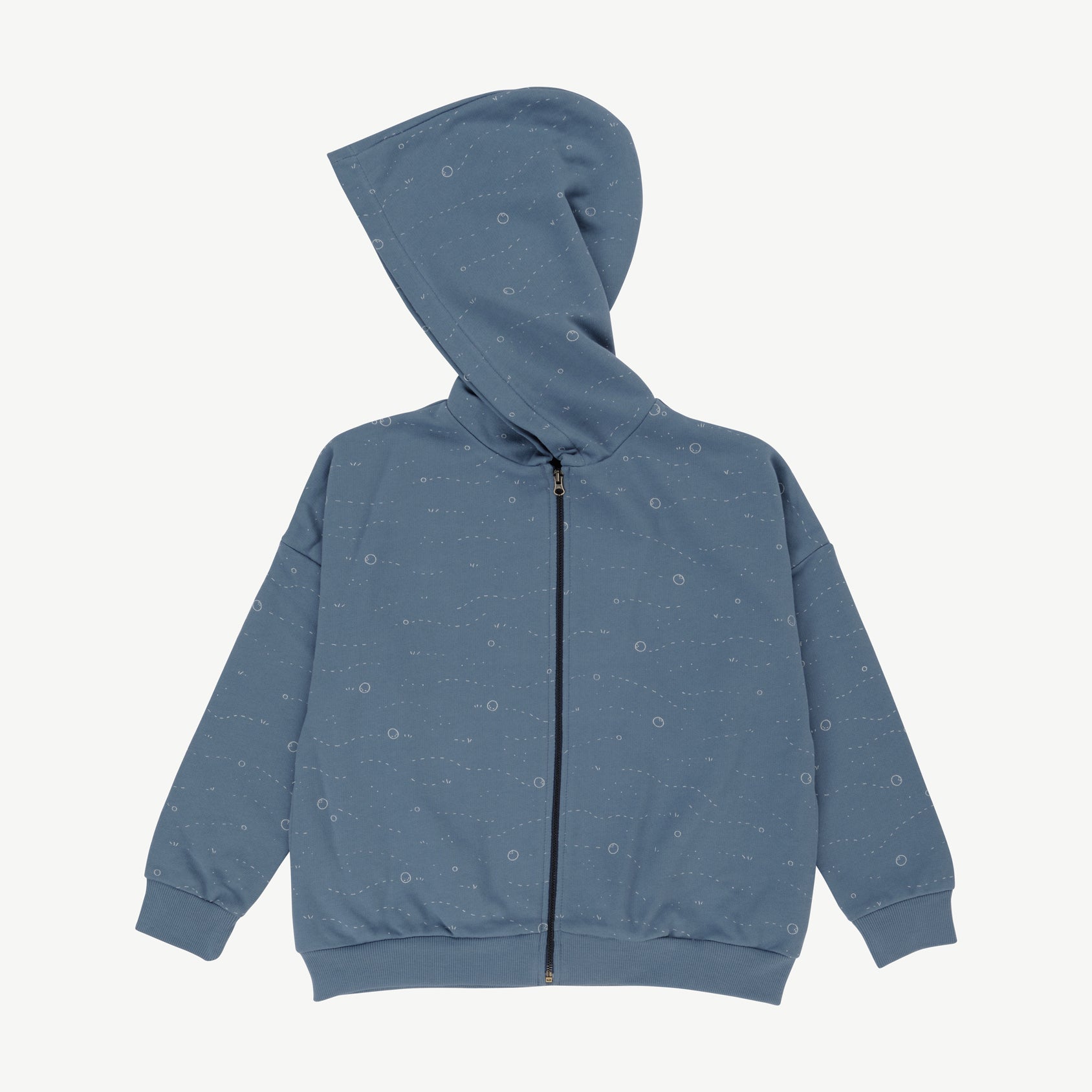 Polera con capucha 'beetle tracks' china blue