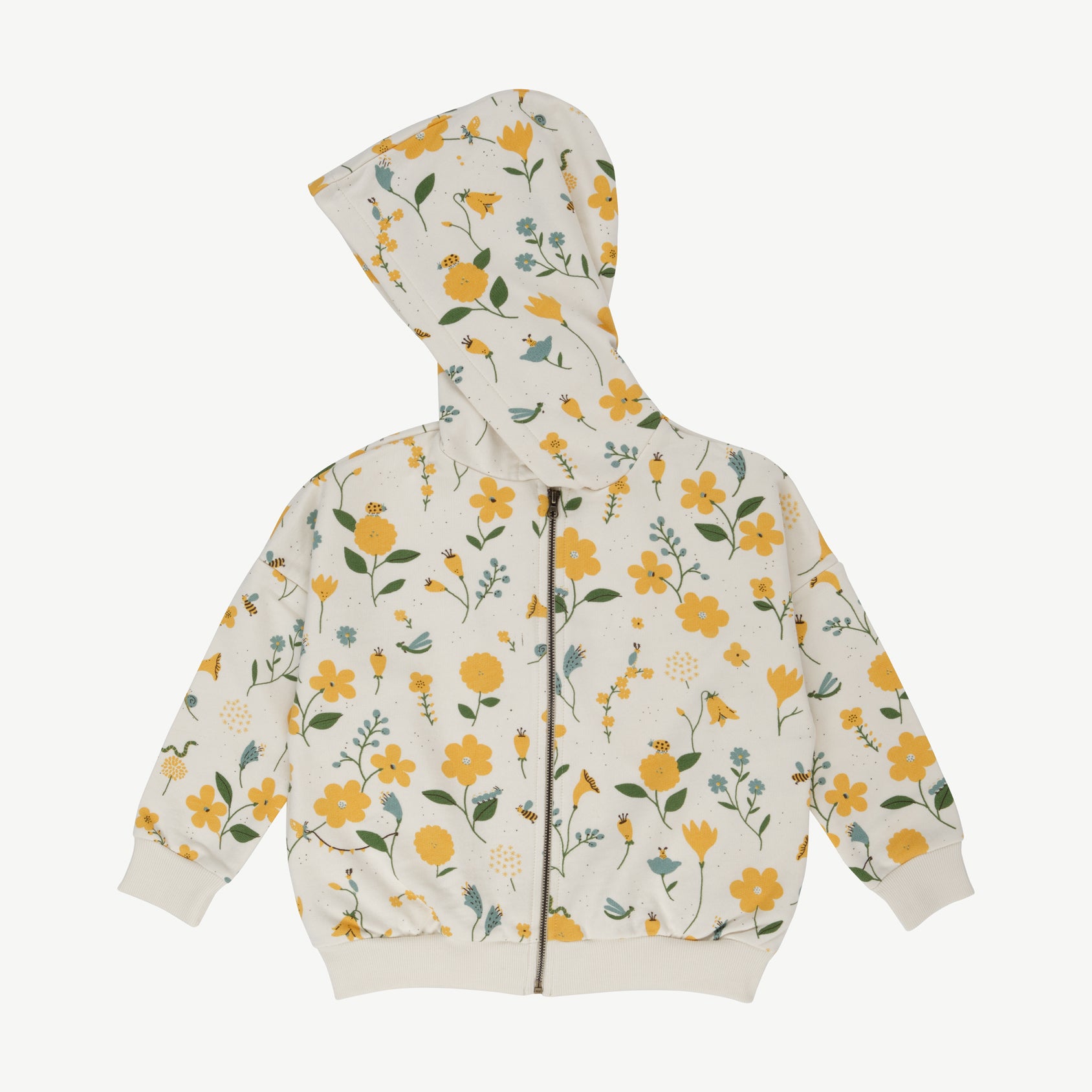 Polera con capucha 'spring blossom' whisper white