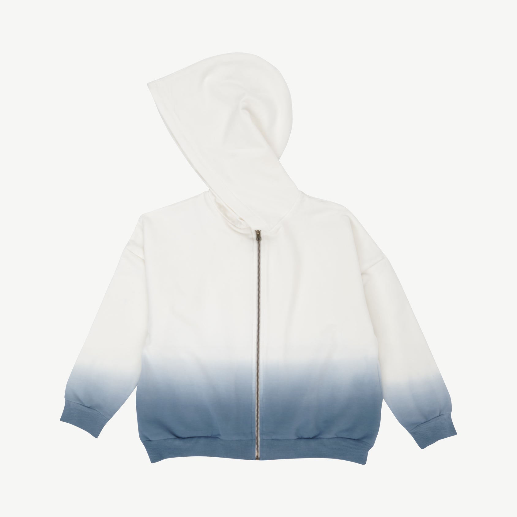 Polera con capucha 'plain-dip dye' china blue