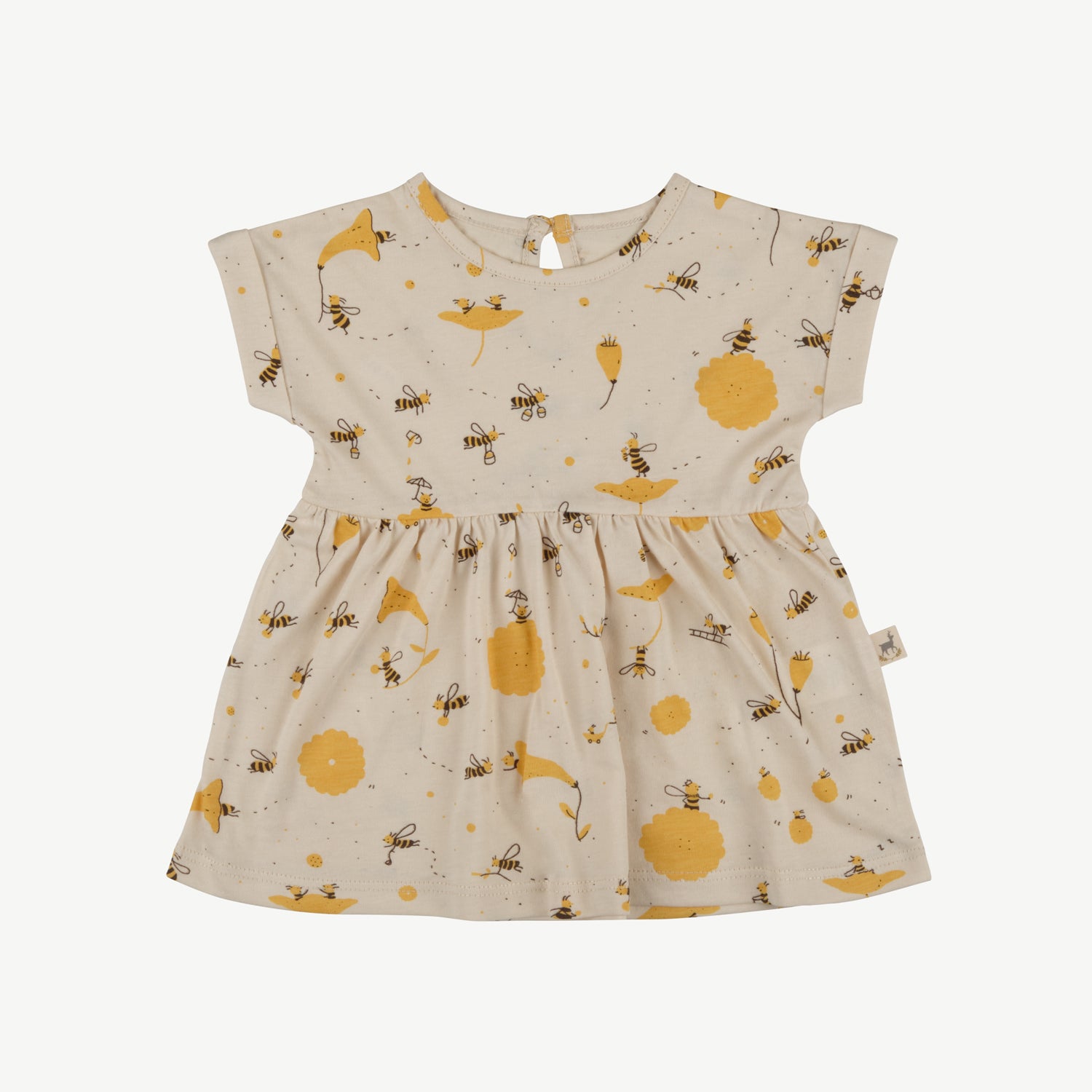 Vestido 'buzzy bees' tapioca