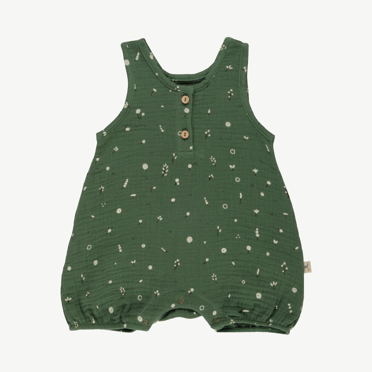 Romper 'dusty bloom' vineyard green