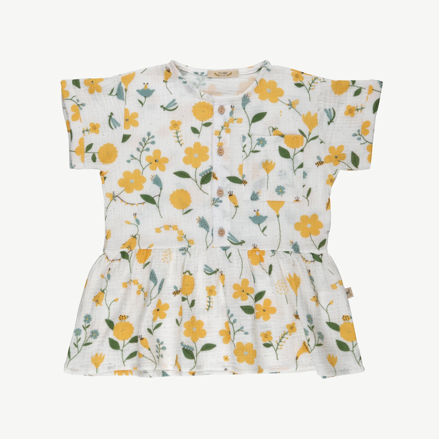 Blusa 'Spring blossom' ivory"