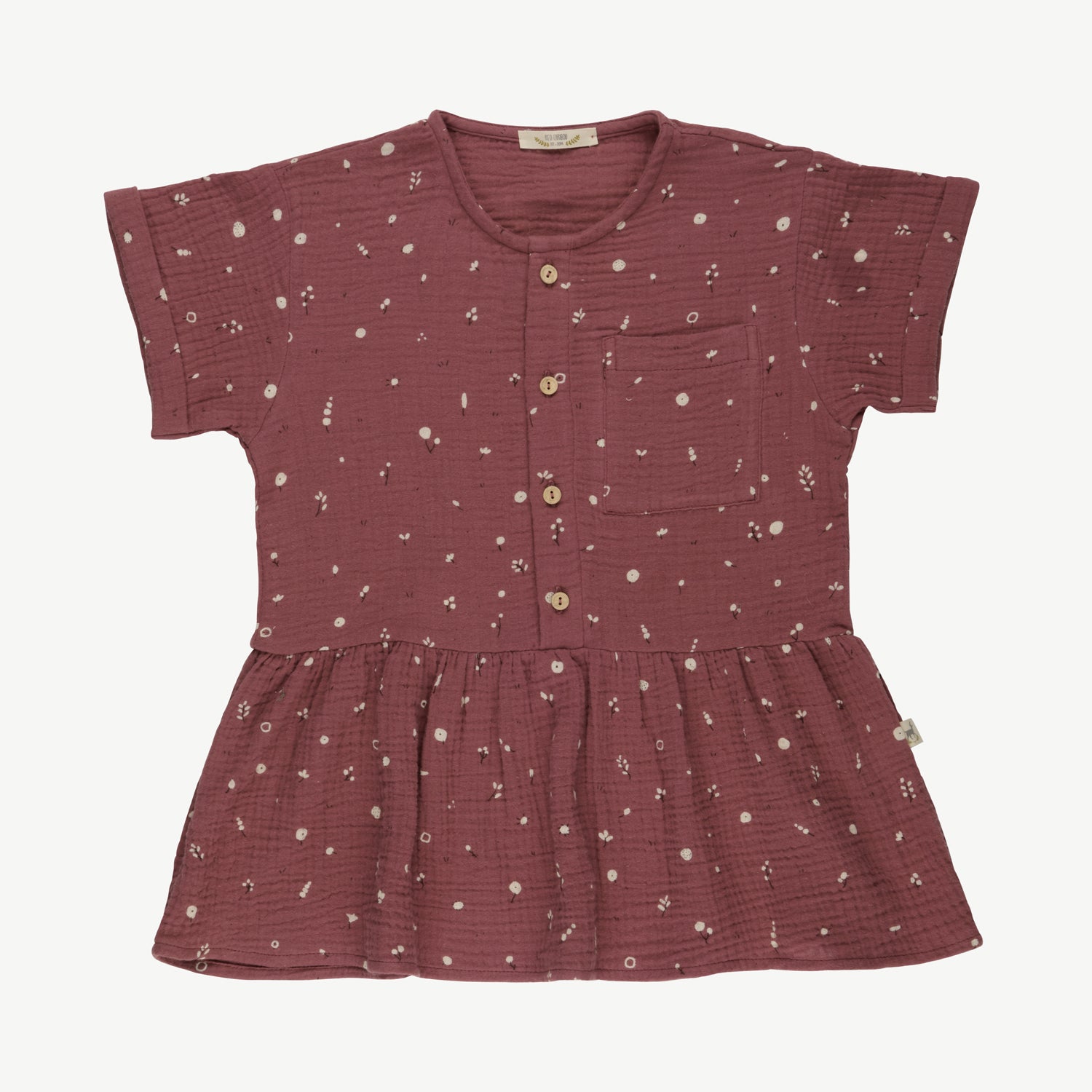 Blusa 'dusty bloom' light mahogany