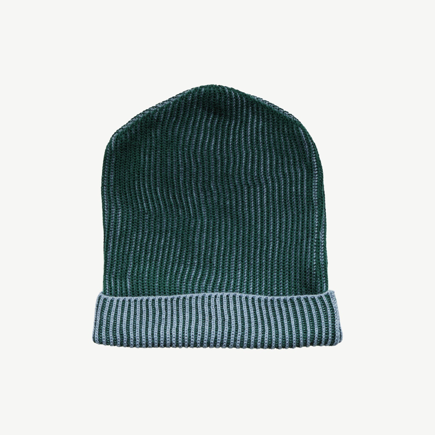 Gorro Tejido - a dos tonos Verde Oscuro