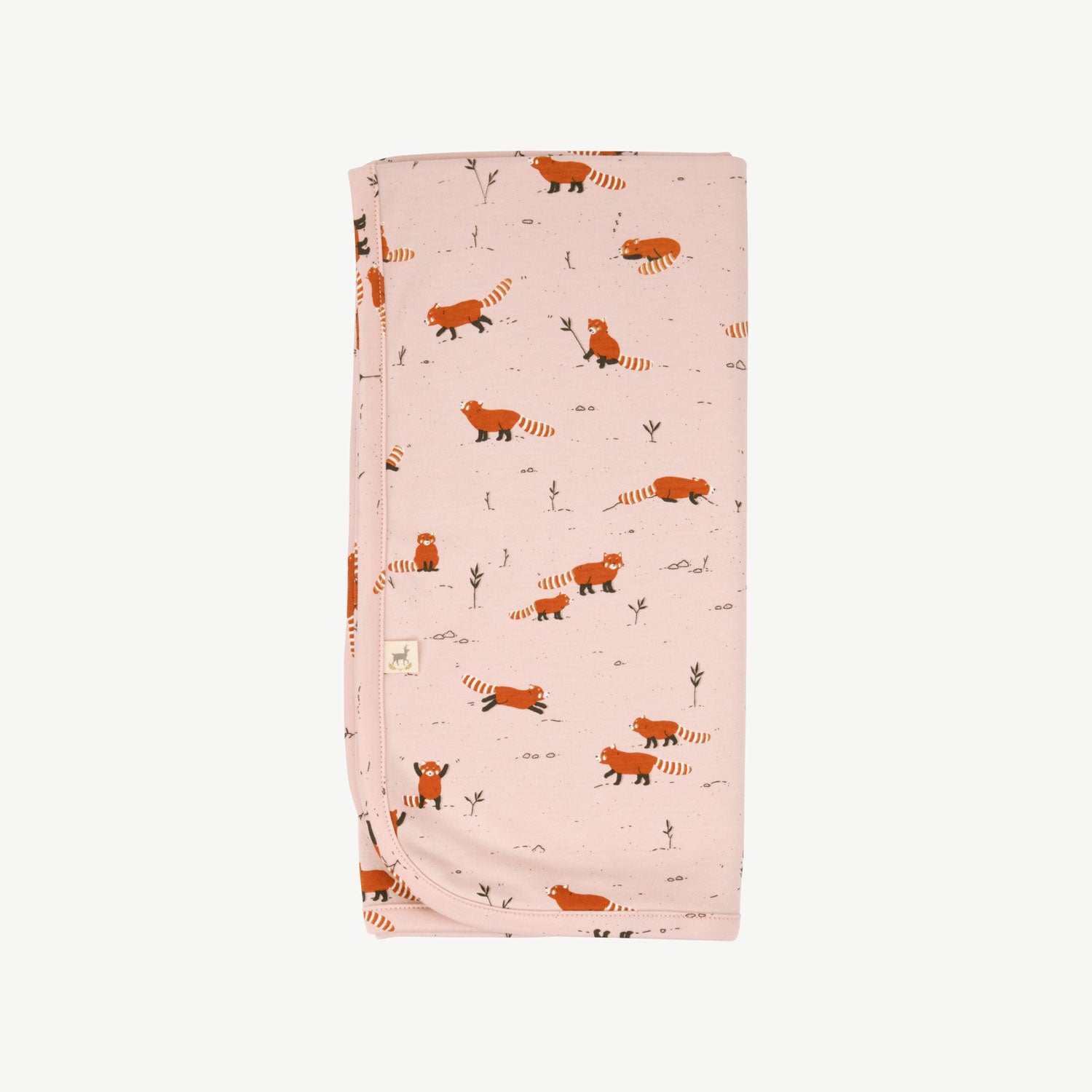 Manta reversible 'joyfull panda' peach whip