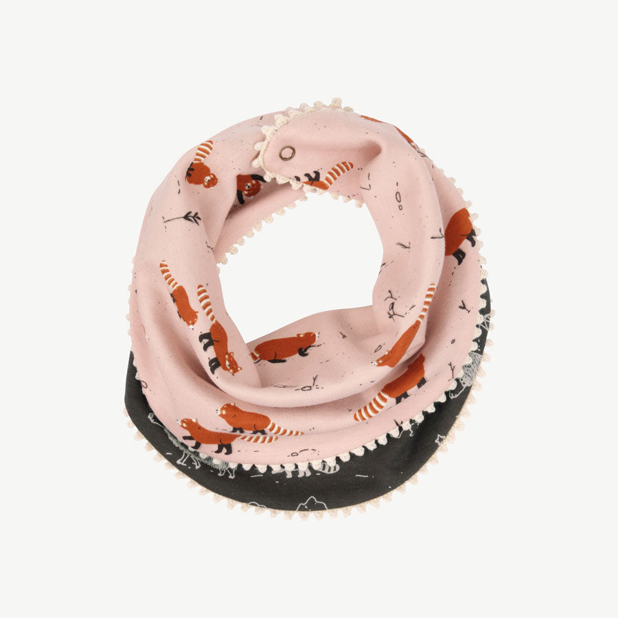Bandana reversible 'joyfull panda' peach whip