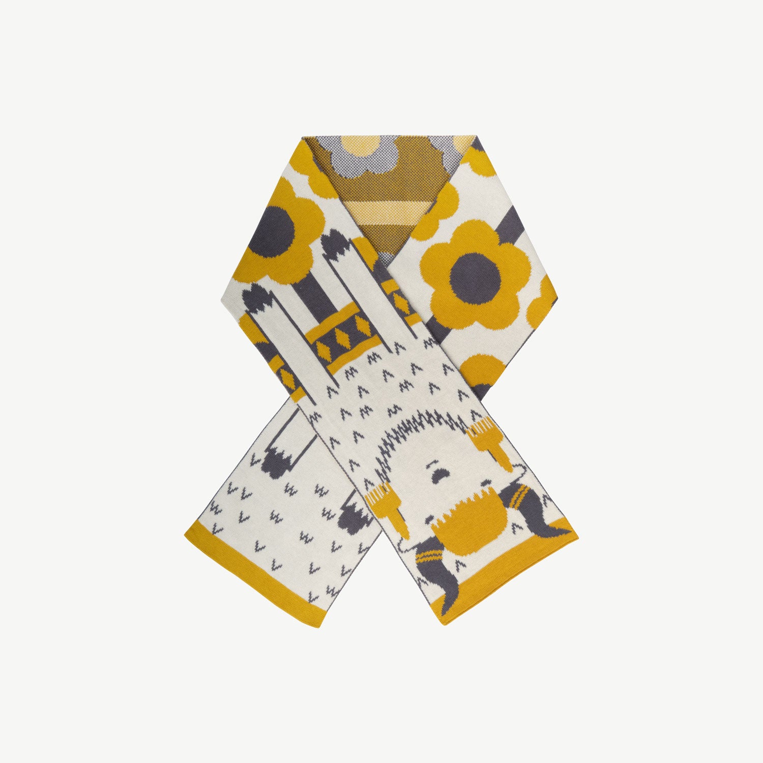 Bufanda tejida 'steady yak' multi charcoal gray