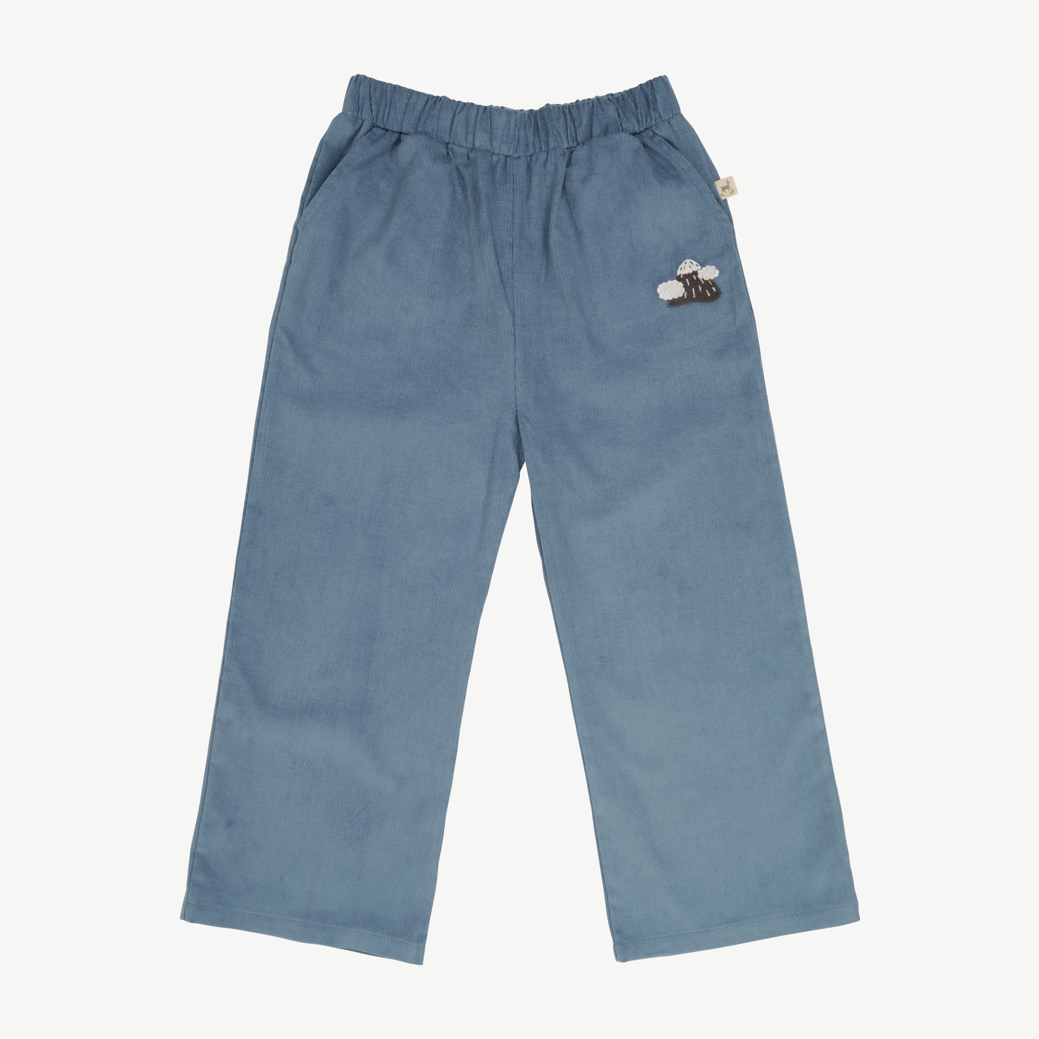 Pantalón corduroy 'patch' blue mirage