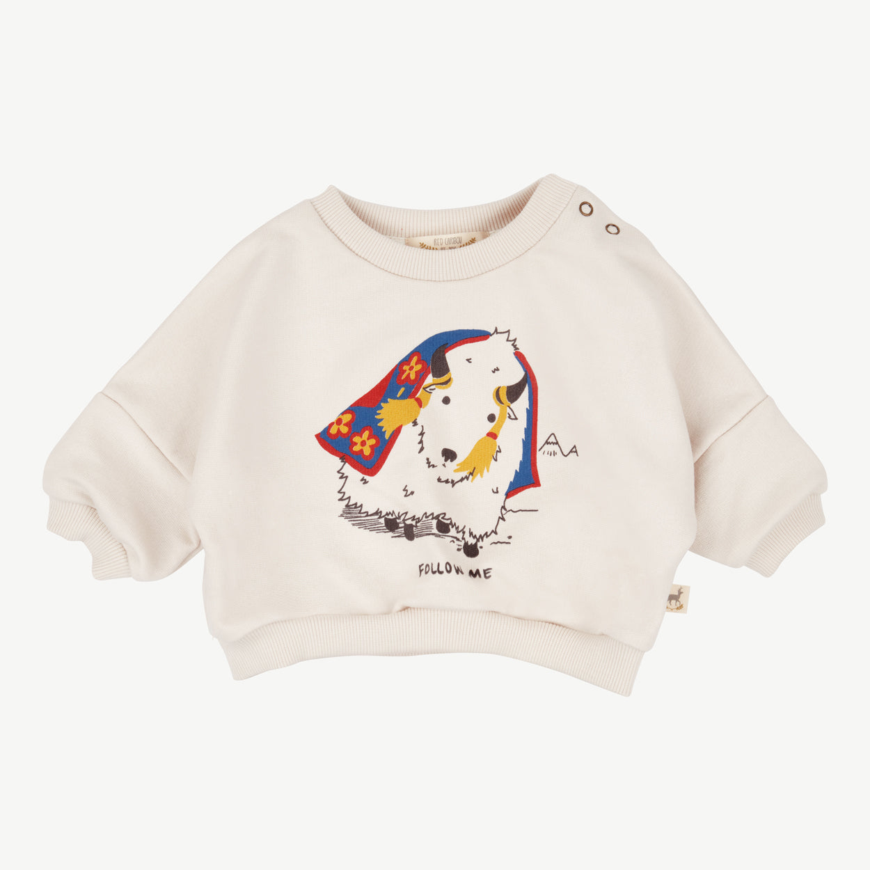 Polera 'follow me' white sand