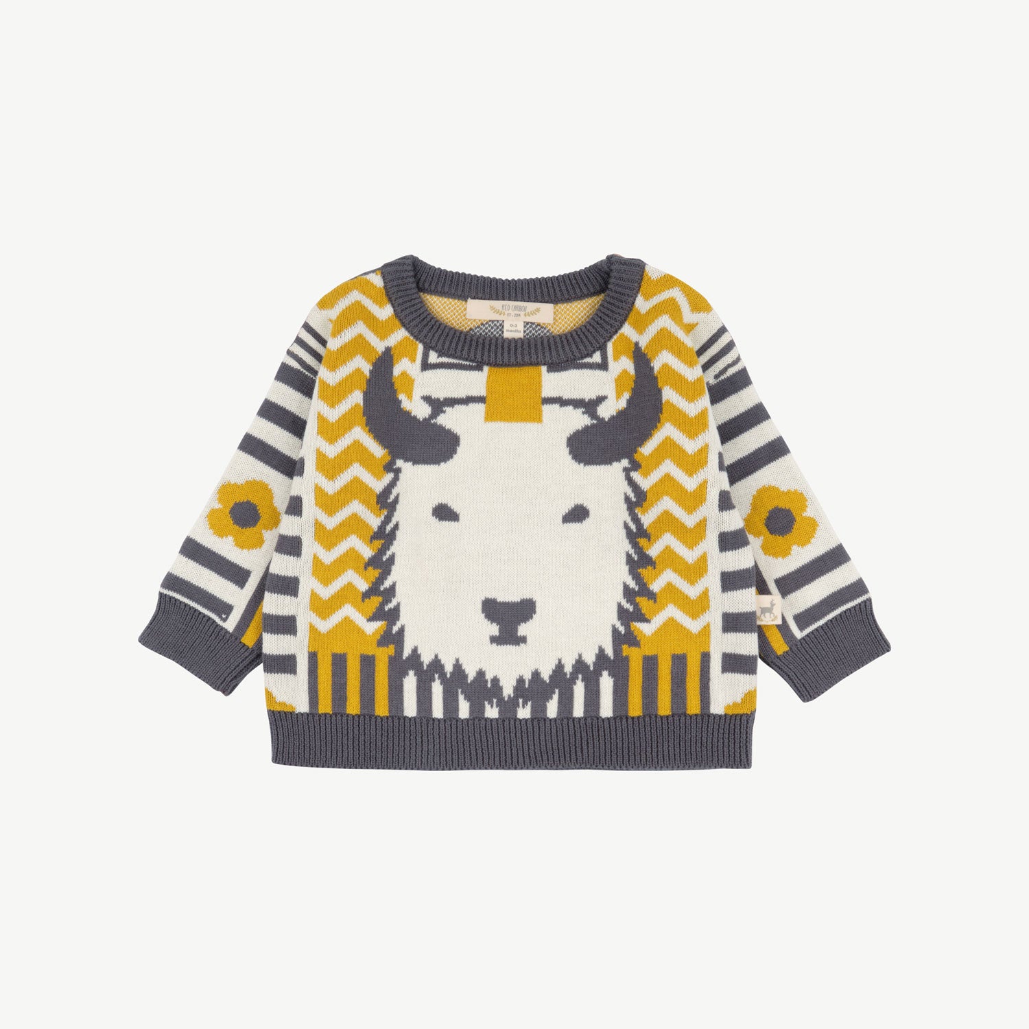 Chompa tejida 'steady yak' multi charcoal gray