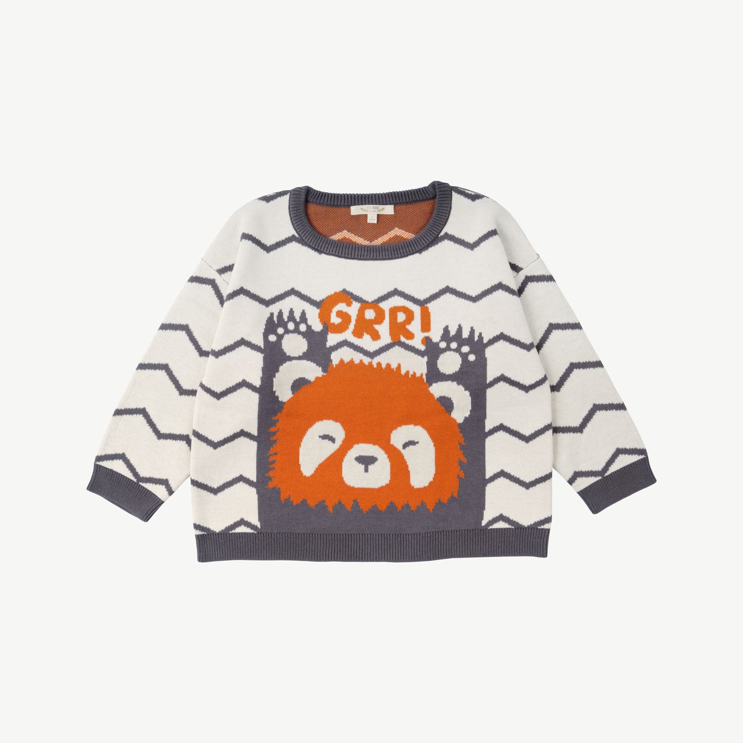 Chompa tejida 'grr panda' multi charcoal gray