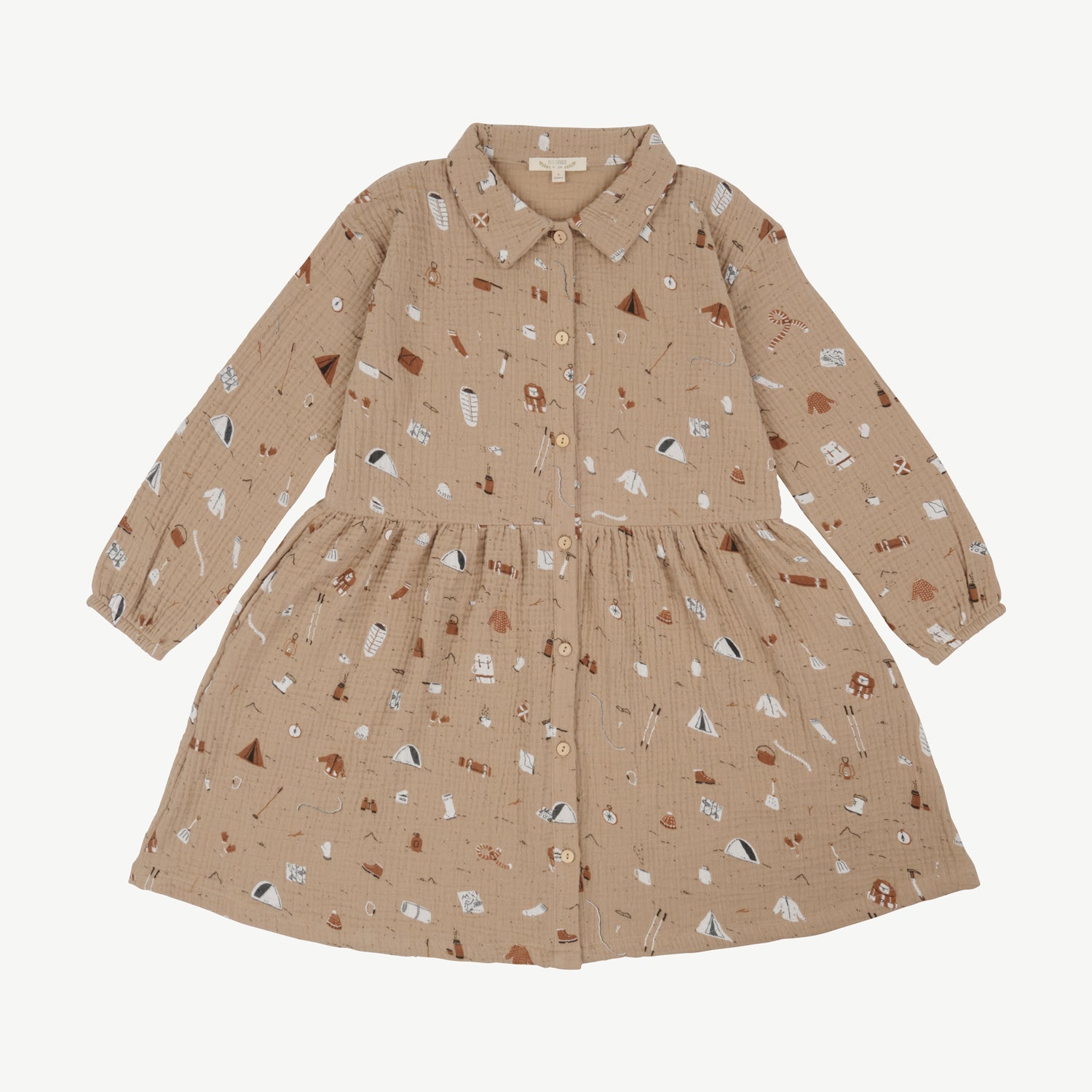 Vestido 'camping gear' café cream