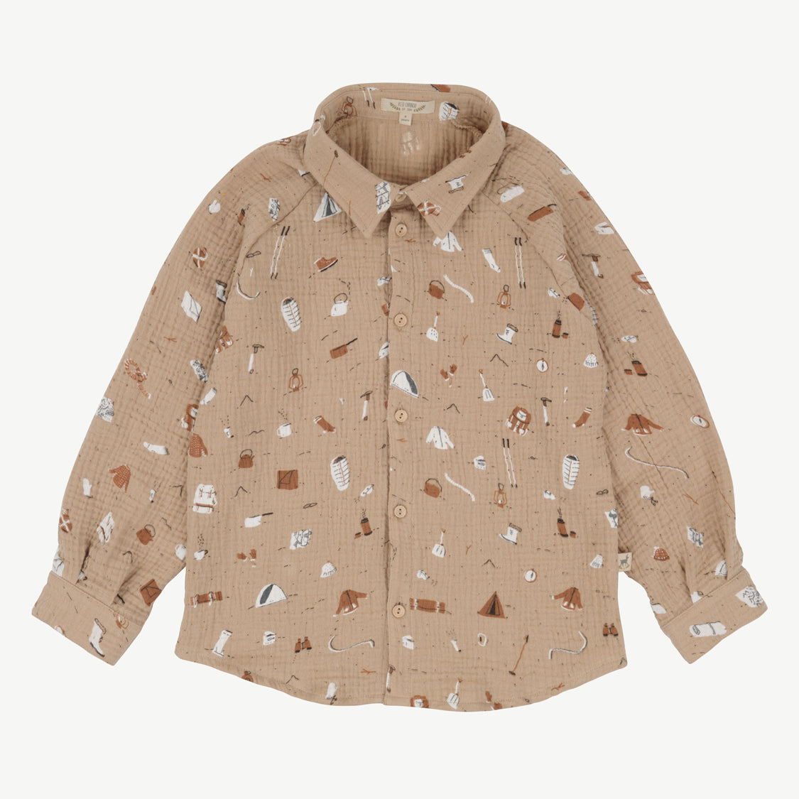 Camisa 'camping gear' café cream