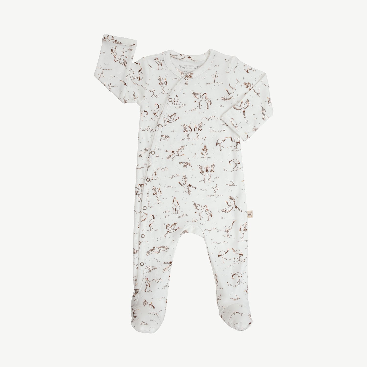 Enterizo con Pies 'tsuru ballet (Grullas)' ivory