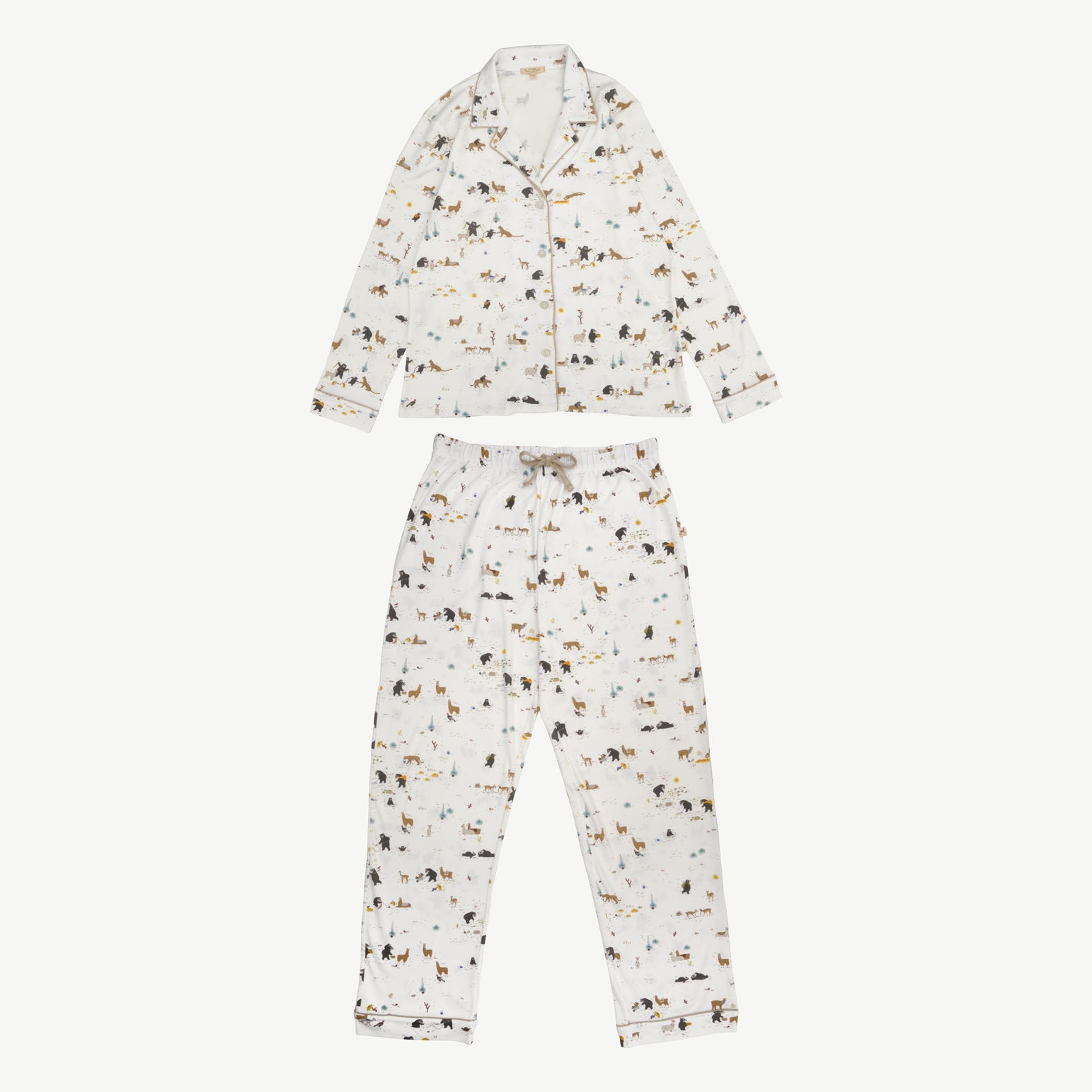 Pijama Camisero Largo - The Story - Ivory