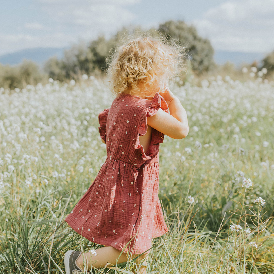 Vestido 'dusty bloom' light mahogany