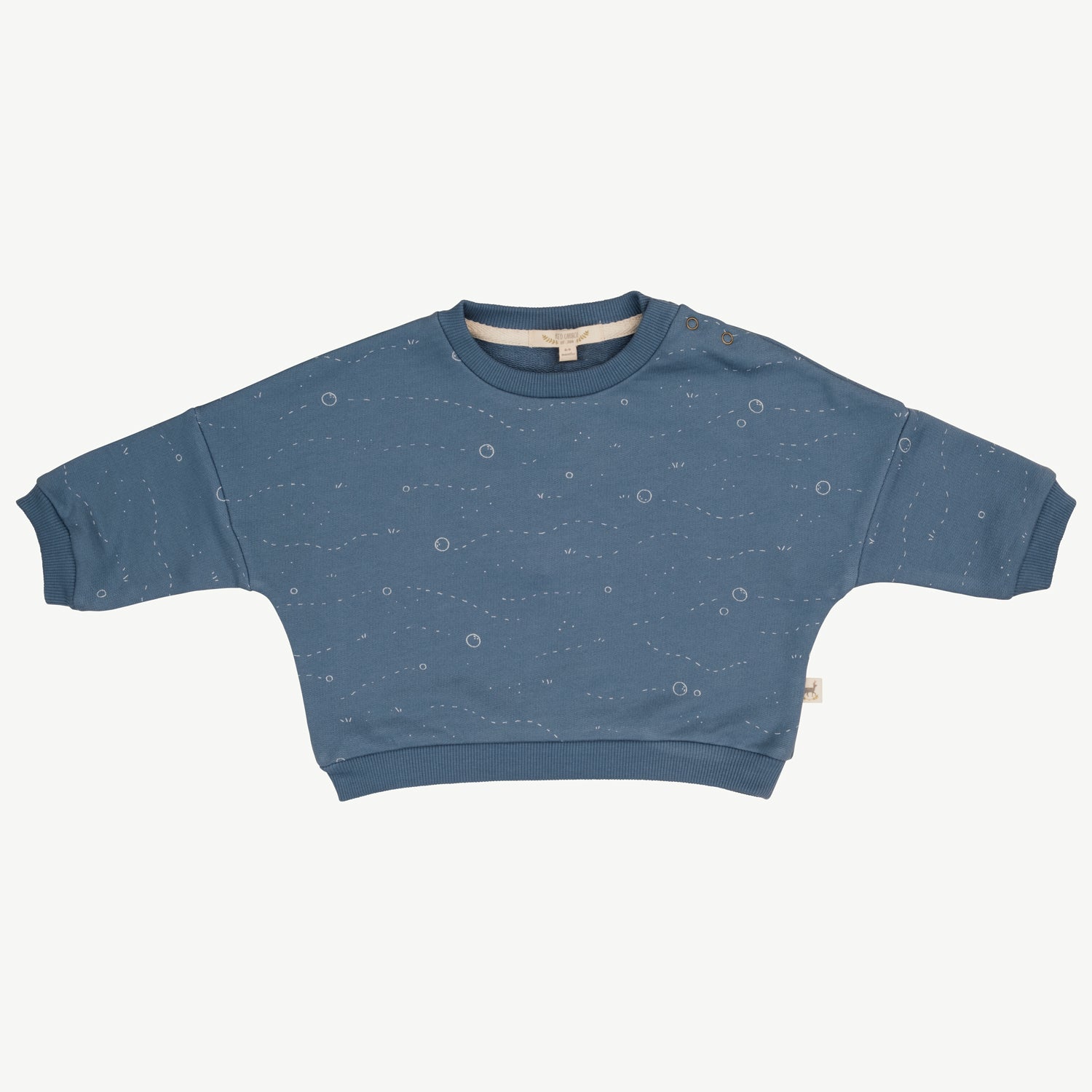 'beetle tracks' china blue sweatshirt