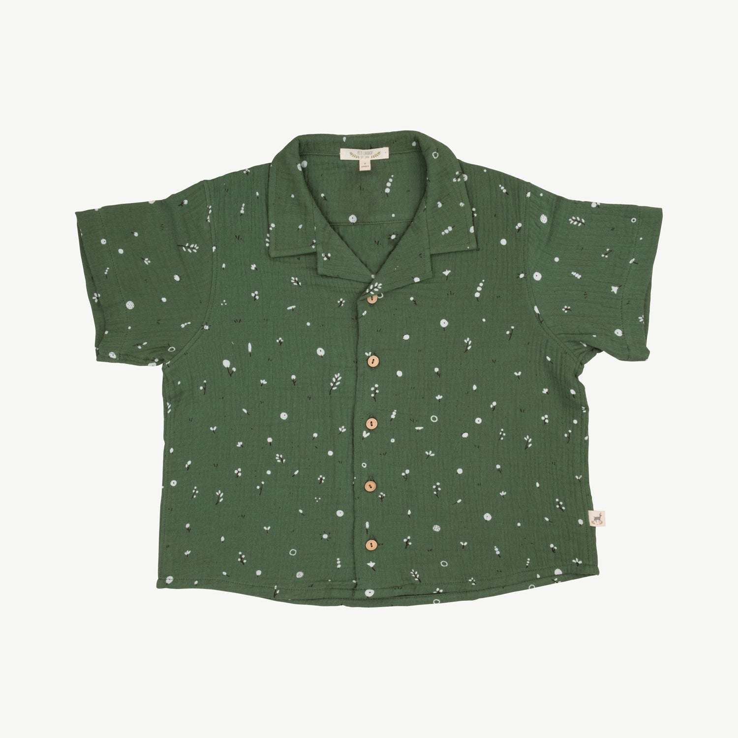 Camisa de Muselina 'dusty bloom' vineyard green