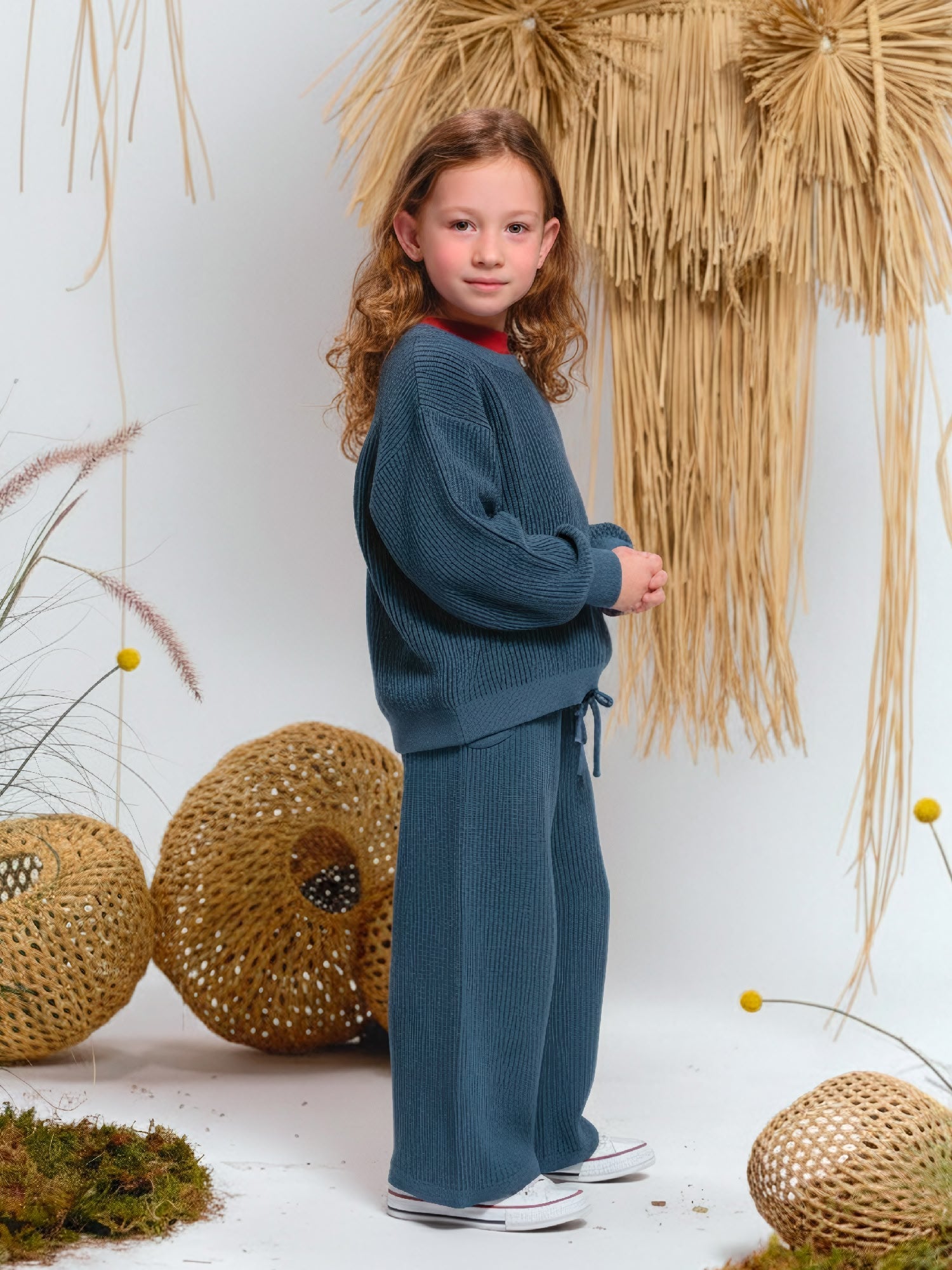 Pantalón Tejido - Rib - Two-Tone Blue