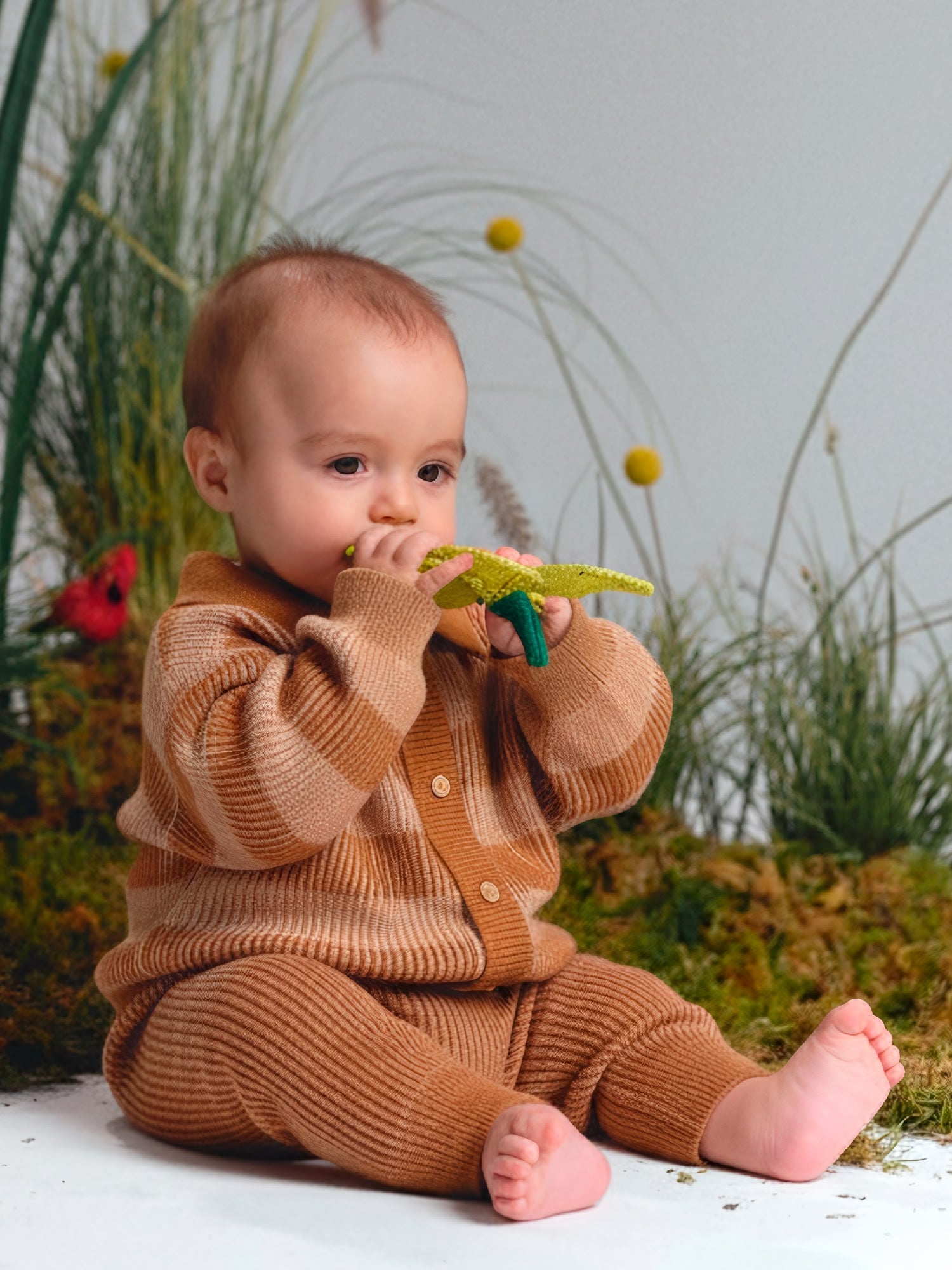 Pantalón Tejido - Rib - Two-Tone Cashew