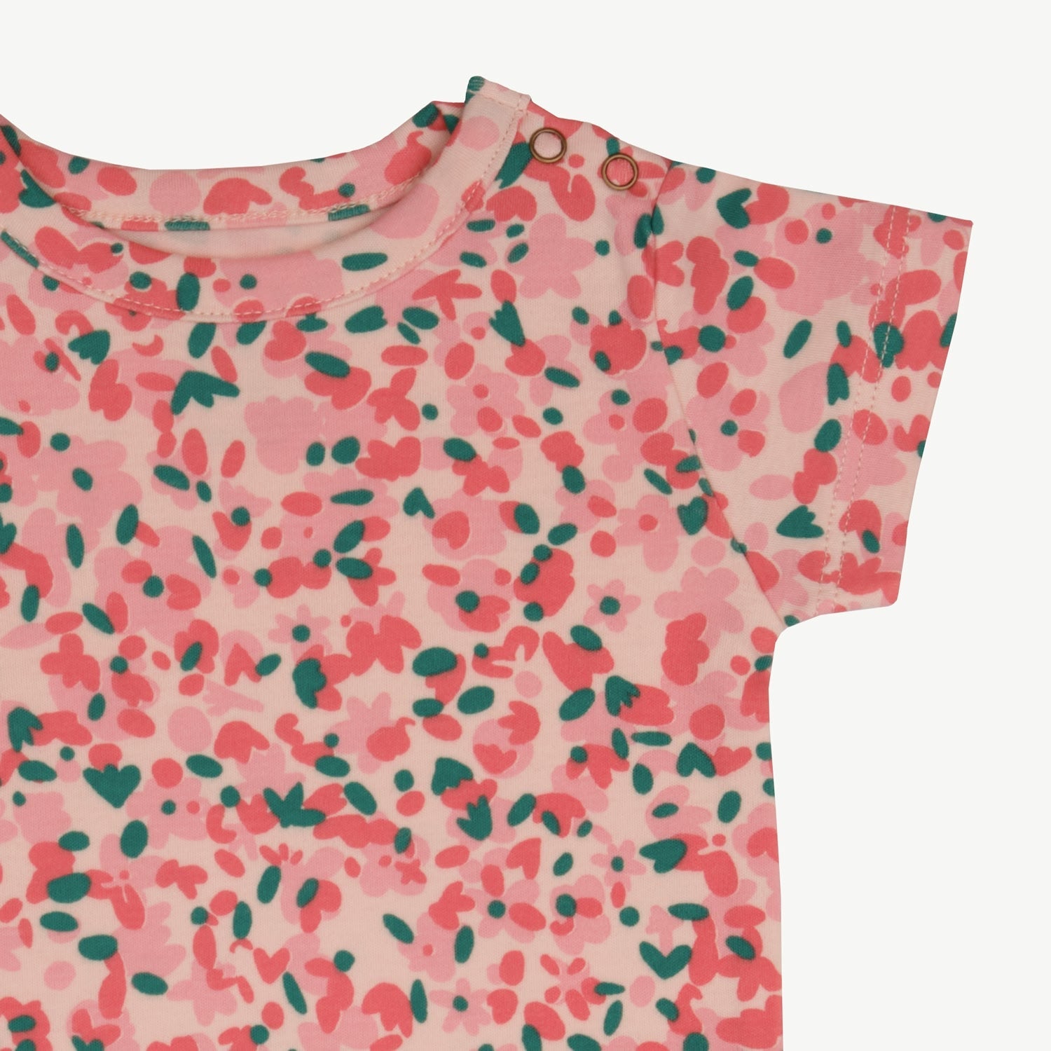 Body Manga Corta - Flores - Durazno Suave