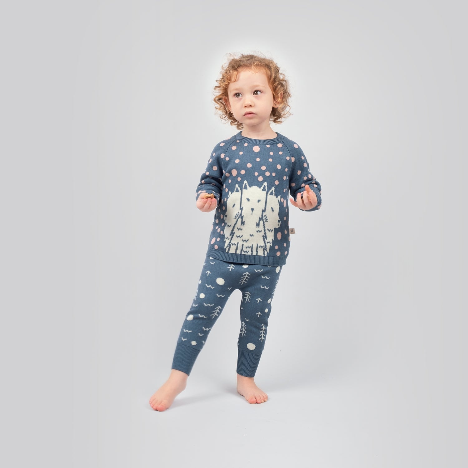 Pantalón tejido 'the woods' blue mirage