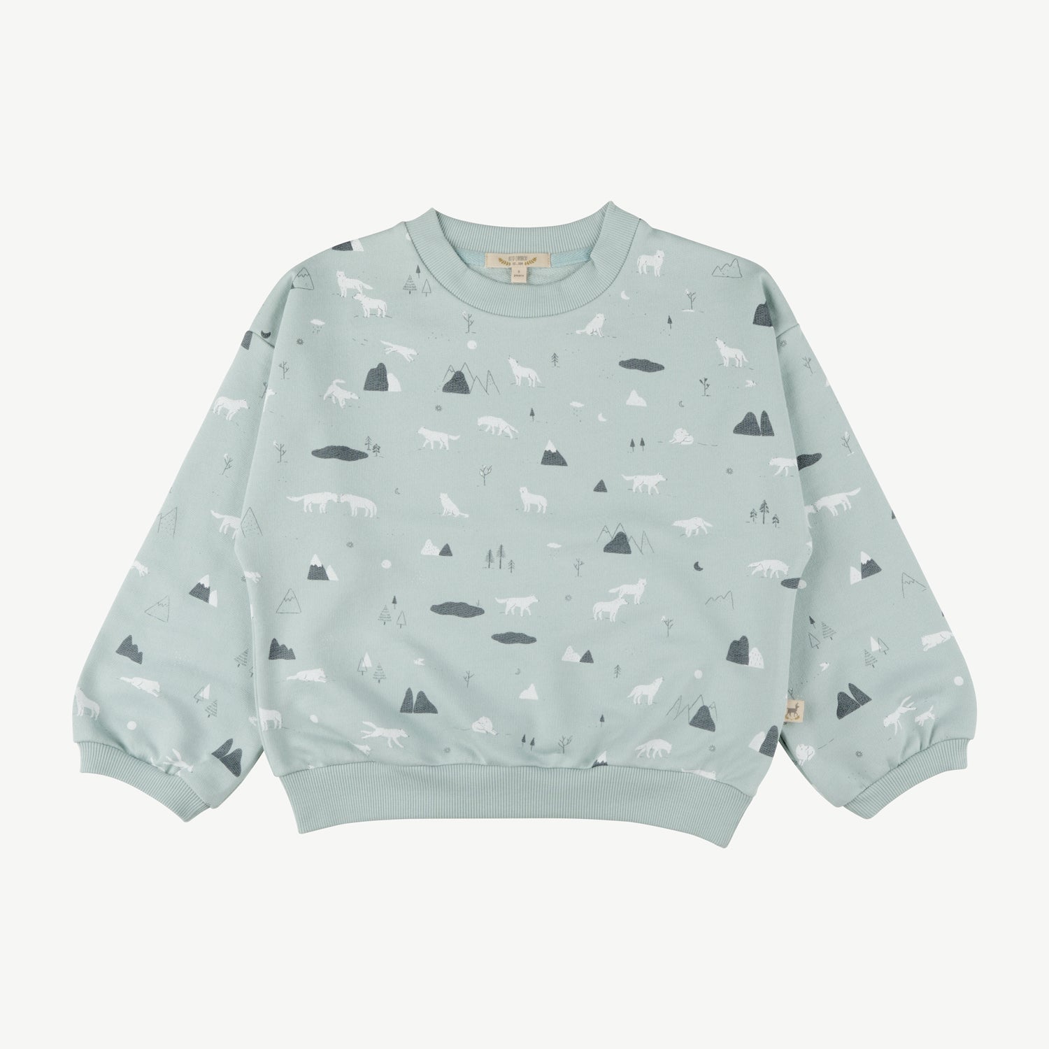 Sweatshirt 'guardian wolves' gray mist