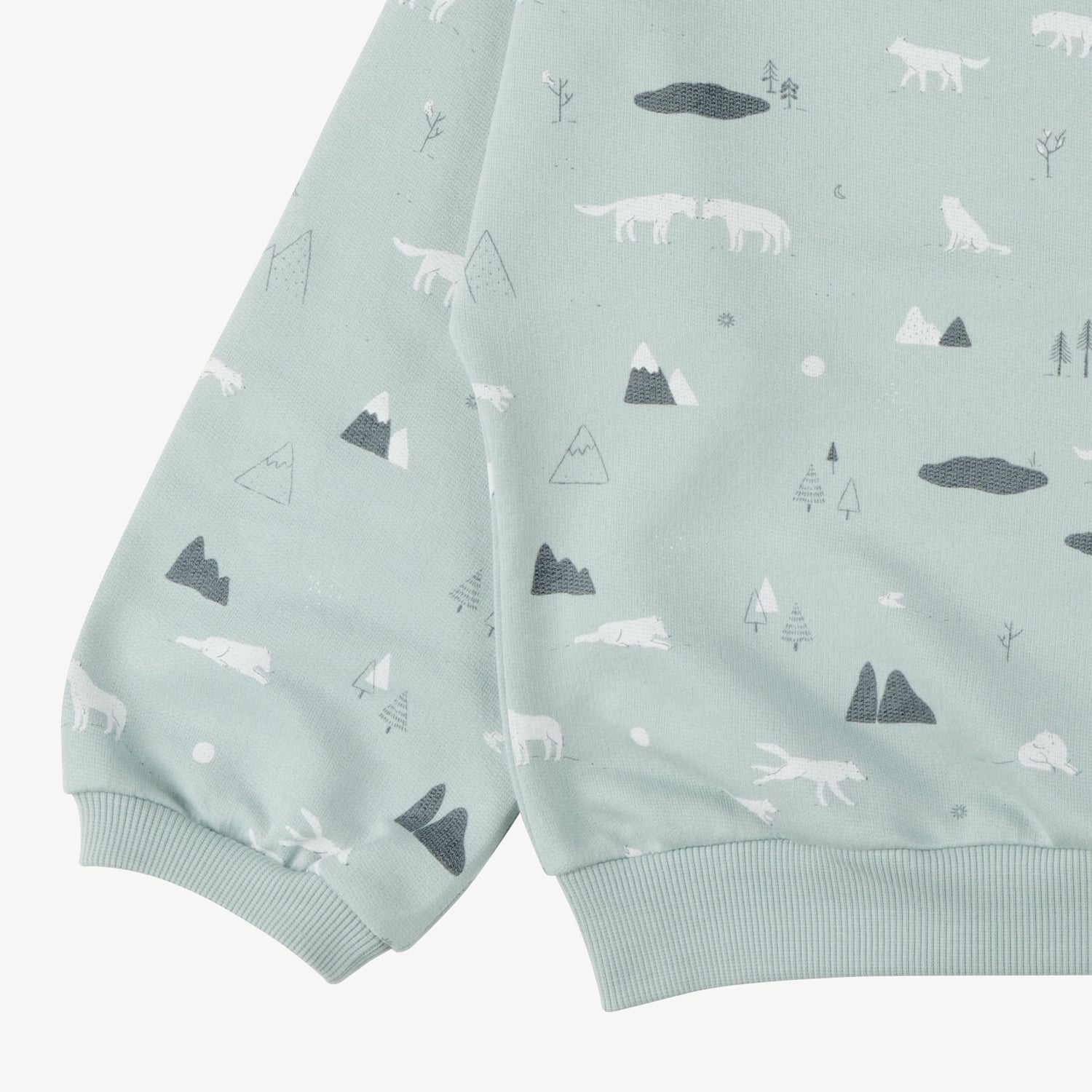 Sweatshirt 'guardian wolves' gray mist