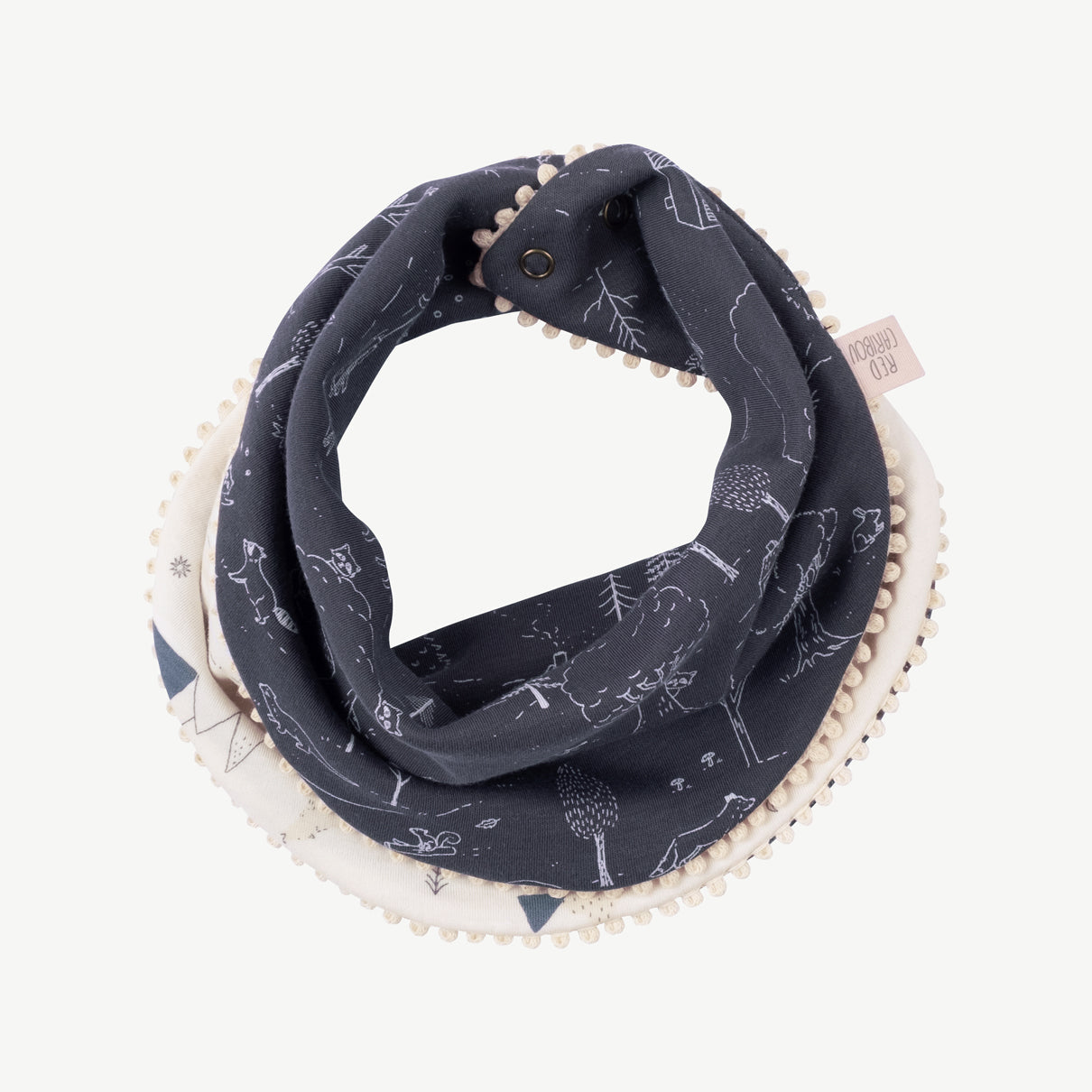 Bandana reversible 'guardian wolves' sea salt
