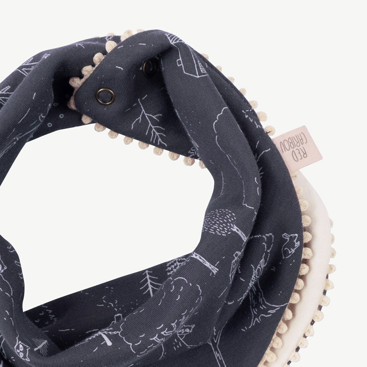 Bandana reversible 'guardian wolves' sea salt