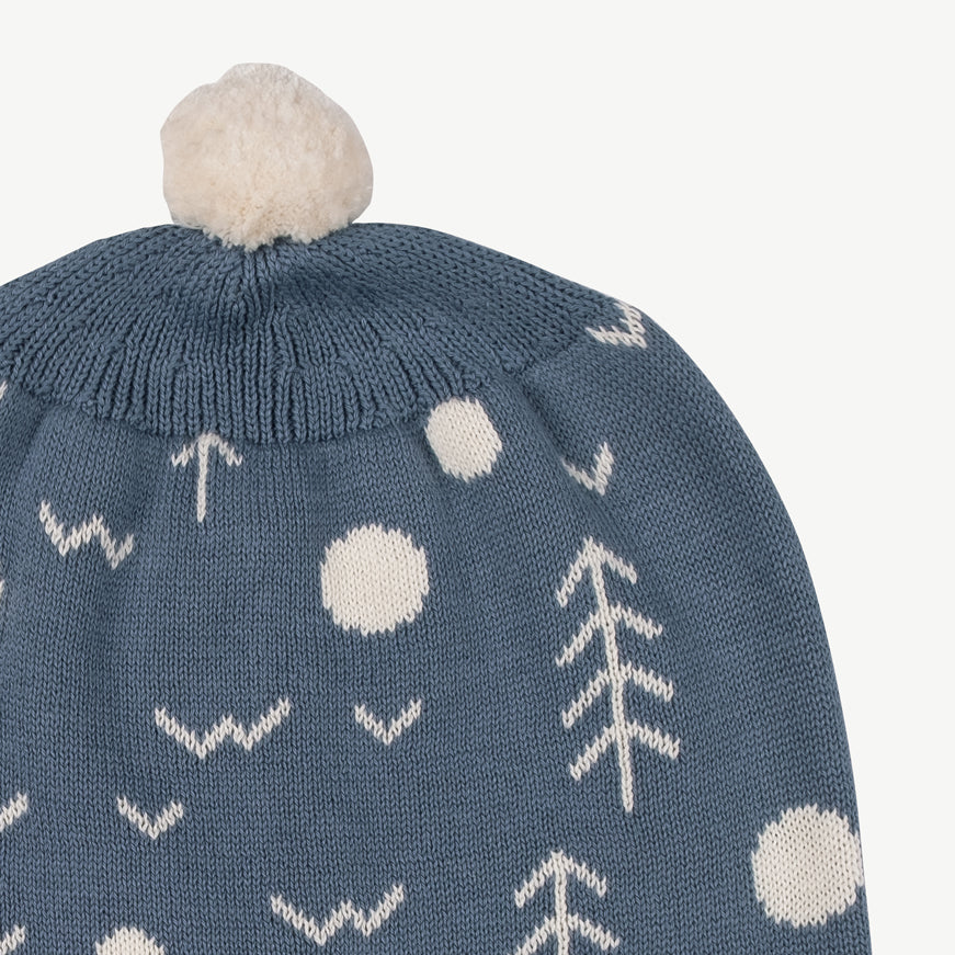 Gorro tejido 'the woods' blue mirage