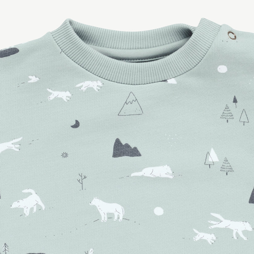 Sweatshirt 'guardian wolves' gray mist