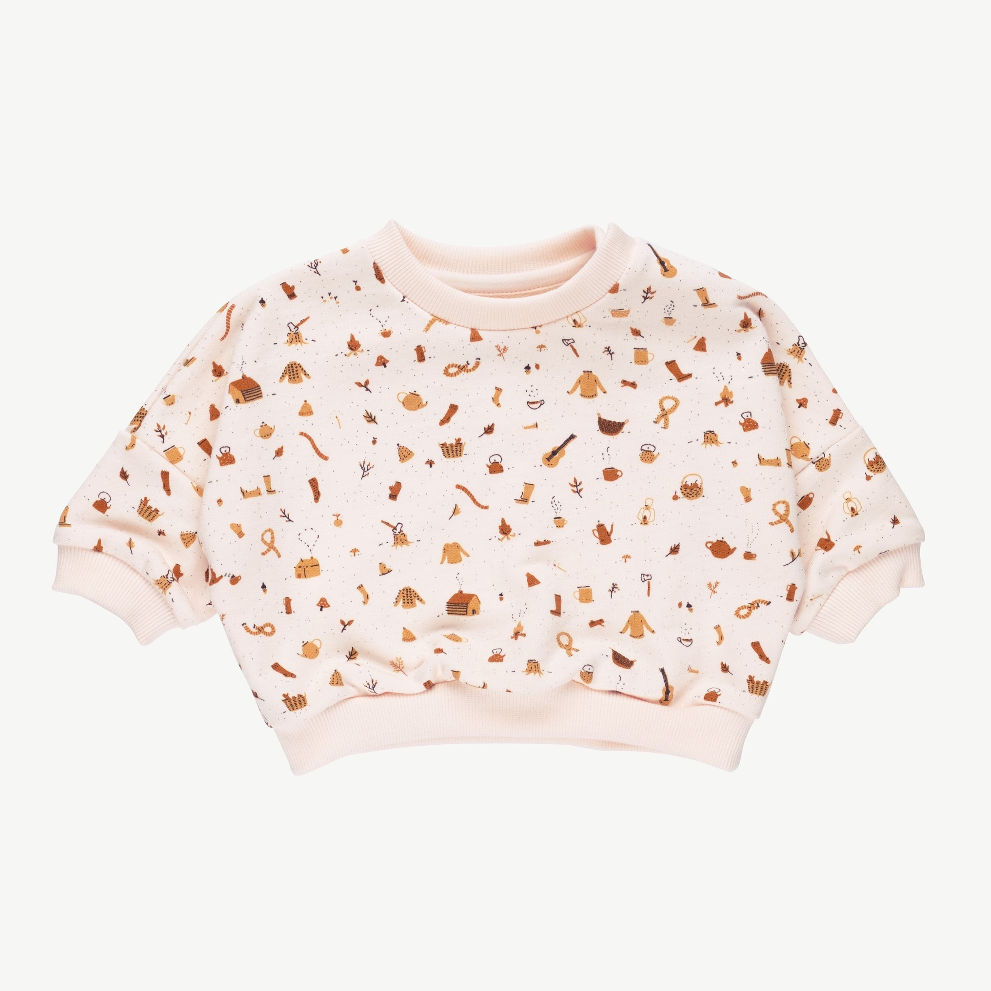 Sweatshirt 'winter essentials' pearl