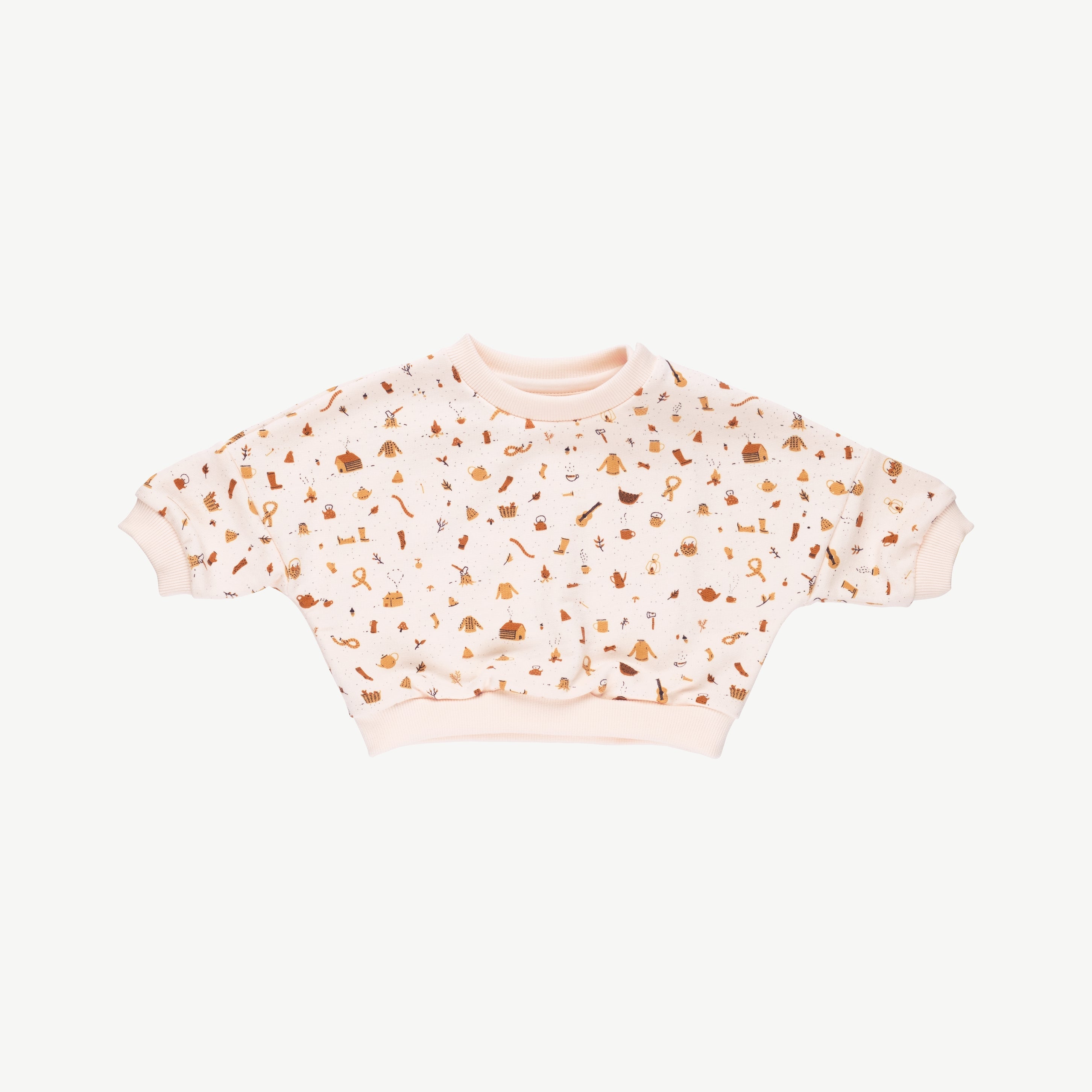 Sweatshirt 'winter essentials' pearl