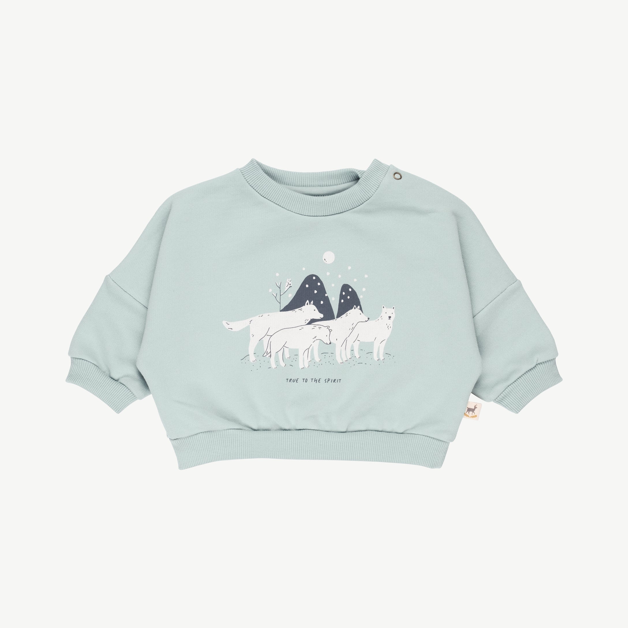 Sweatshirt 'true to the spirit' gray mist