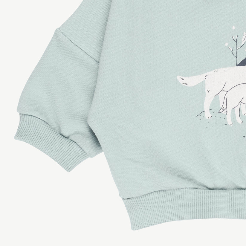 Sweatshirt 'true to the spirit' gray mist